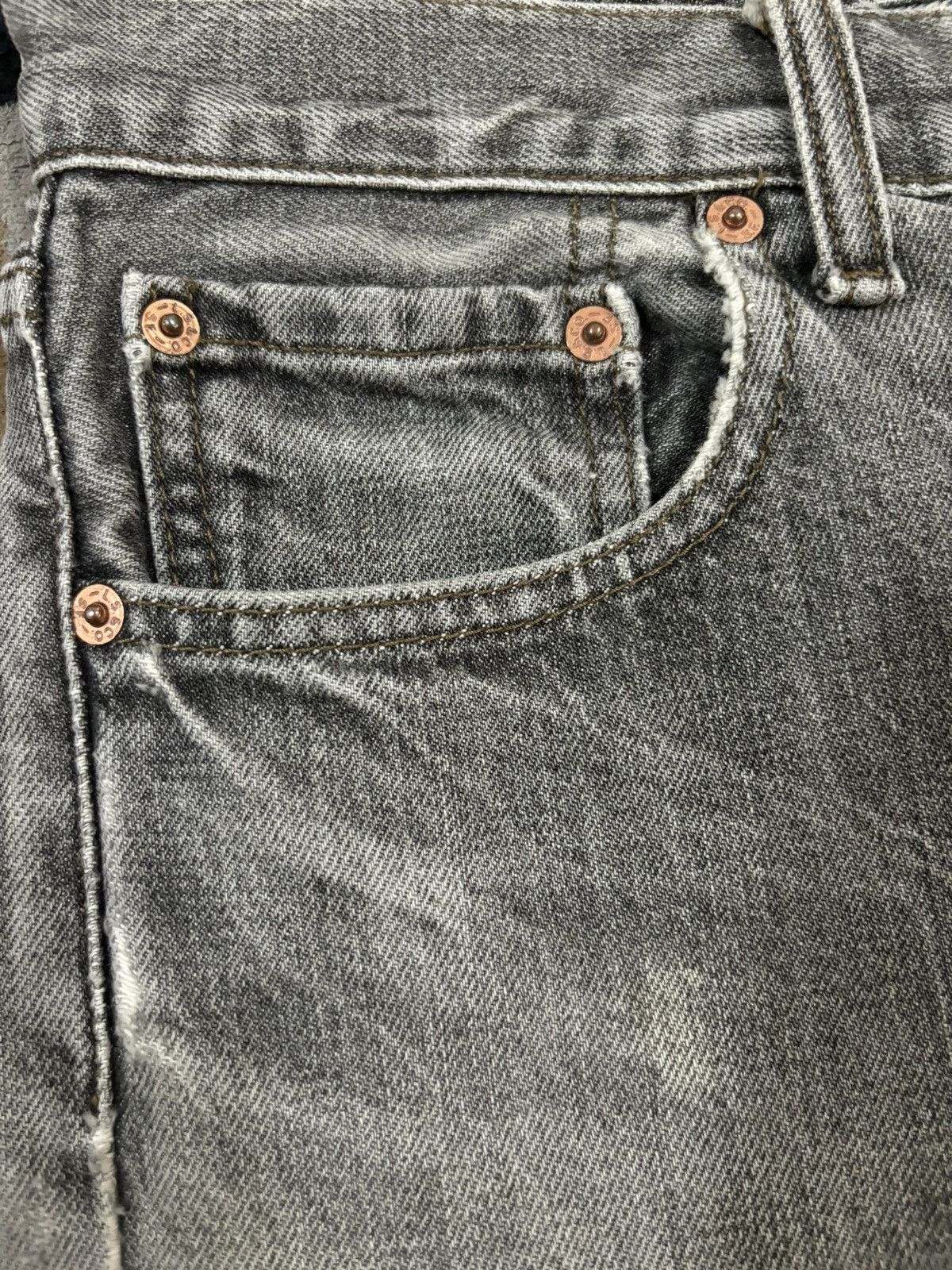 Levi's Vintage 80s Levis 505 Faded Distressed Grunge Jeans 29x27 Size US 29 - 6 Thumbnail