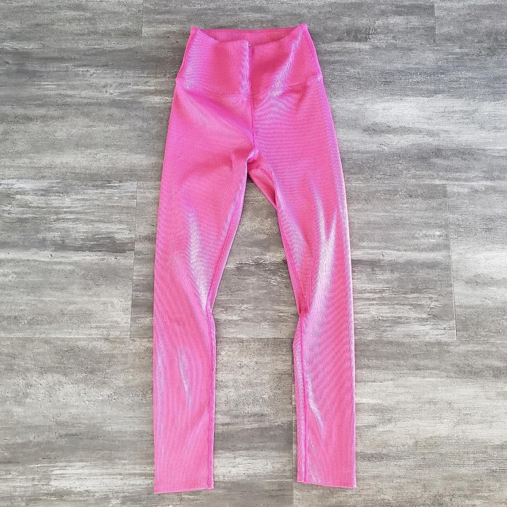 Carbon Magenta Iridescent Ribbed Carbon38 High Legging Size 28" / US 6 / IT 42 - 1 Thumbnail