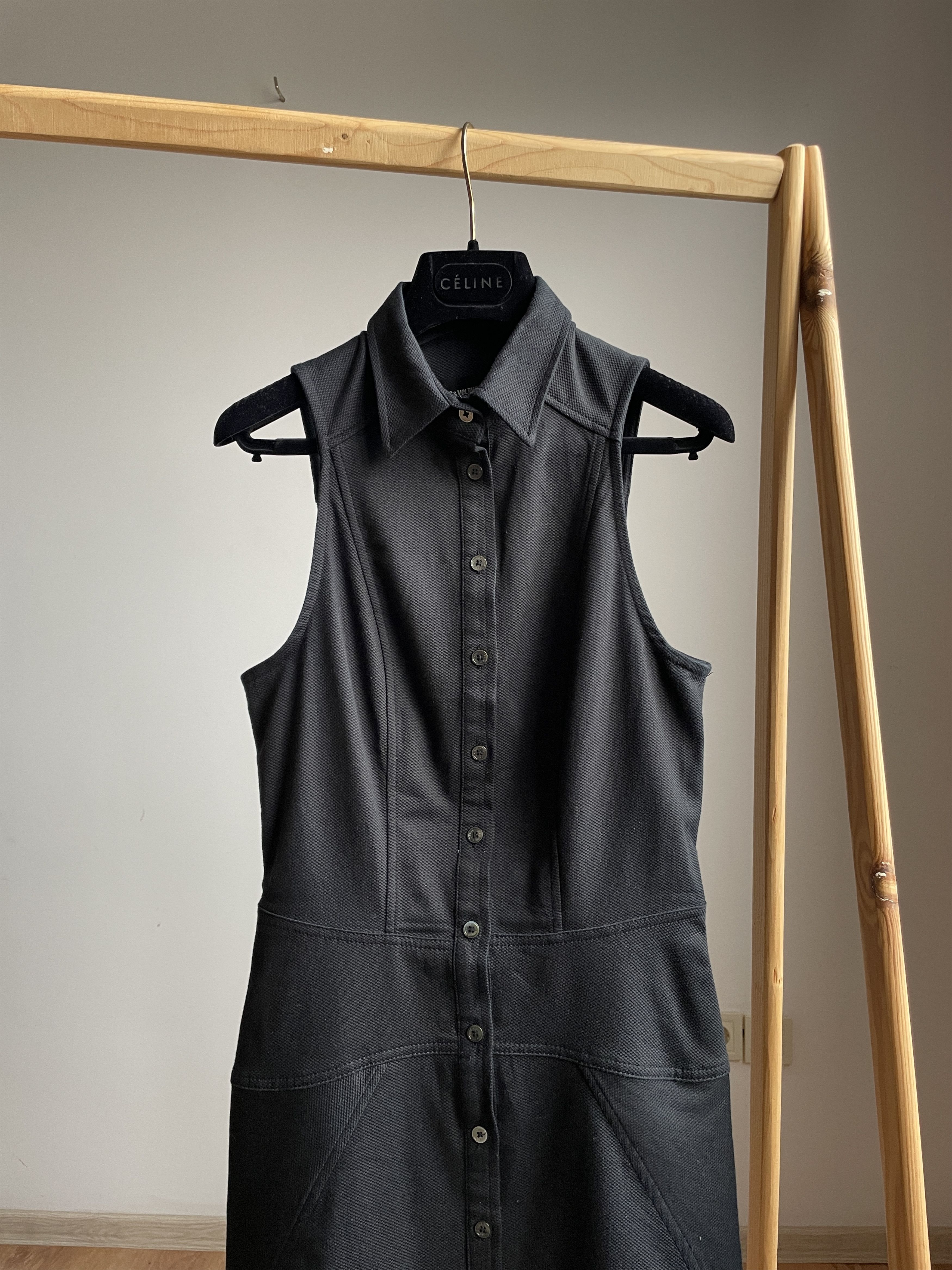 Zadig & Voltaire Zadig & Voltaire Deluxe Tadi Button Up Tank Dress Size S / US 4 / IT 40 - 3 Thumbnail