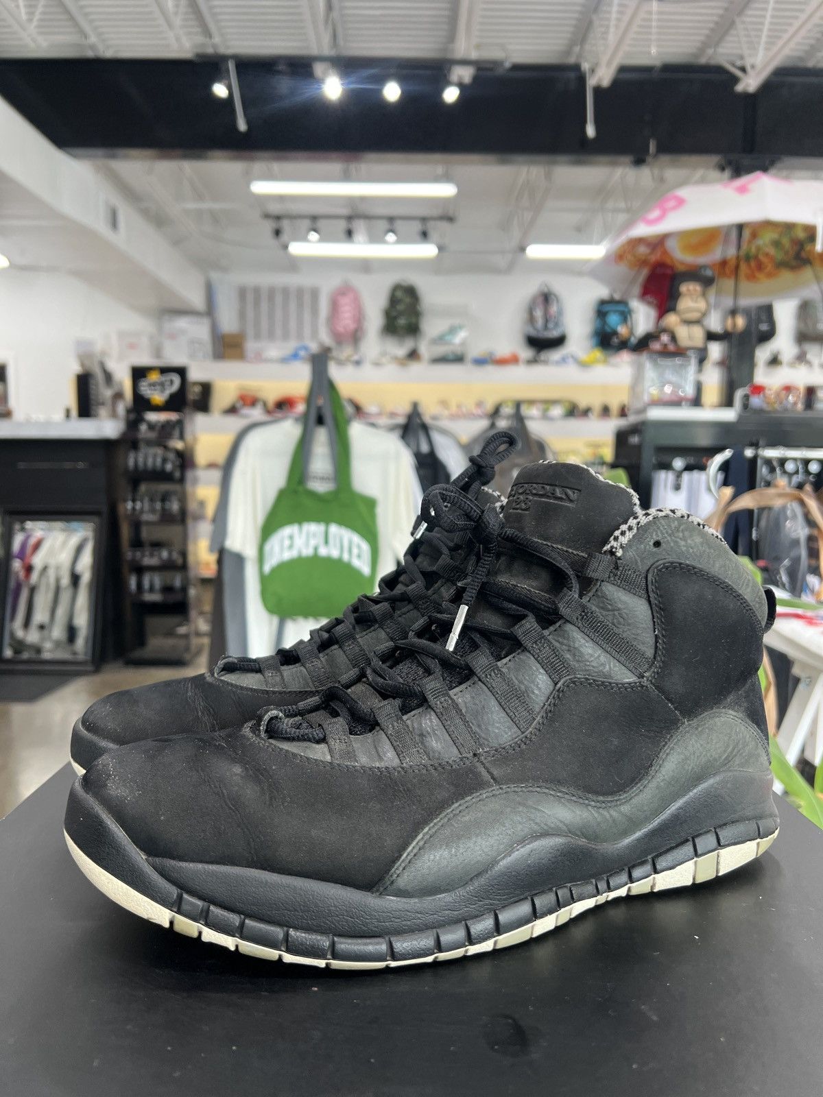 image of Air Jordan 10 Stealth Sz. 12 (2012) Shoes in Black, Men's