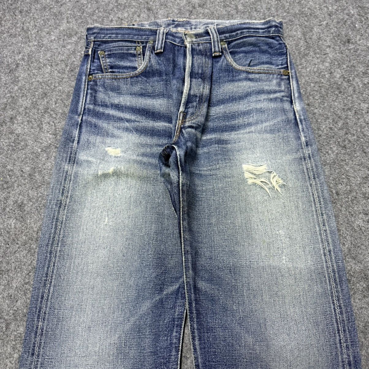 Levi's Vintage Levis 501 Big E Selvedge Distressed Jeans Size US 29 - 5 Thumbnail