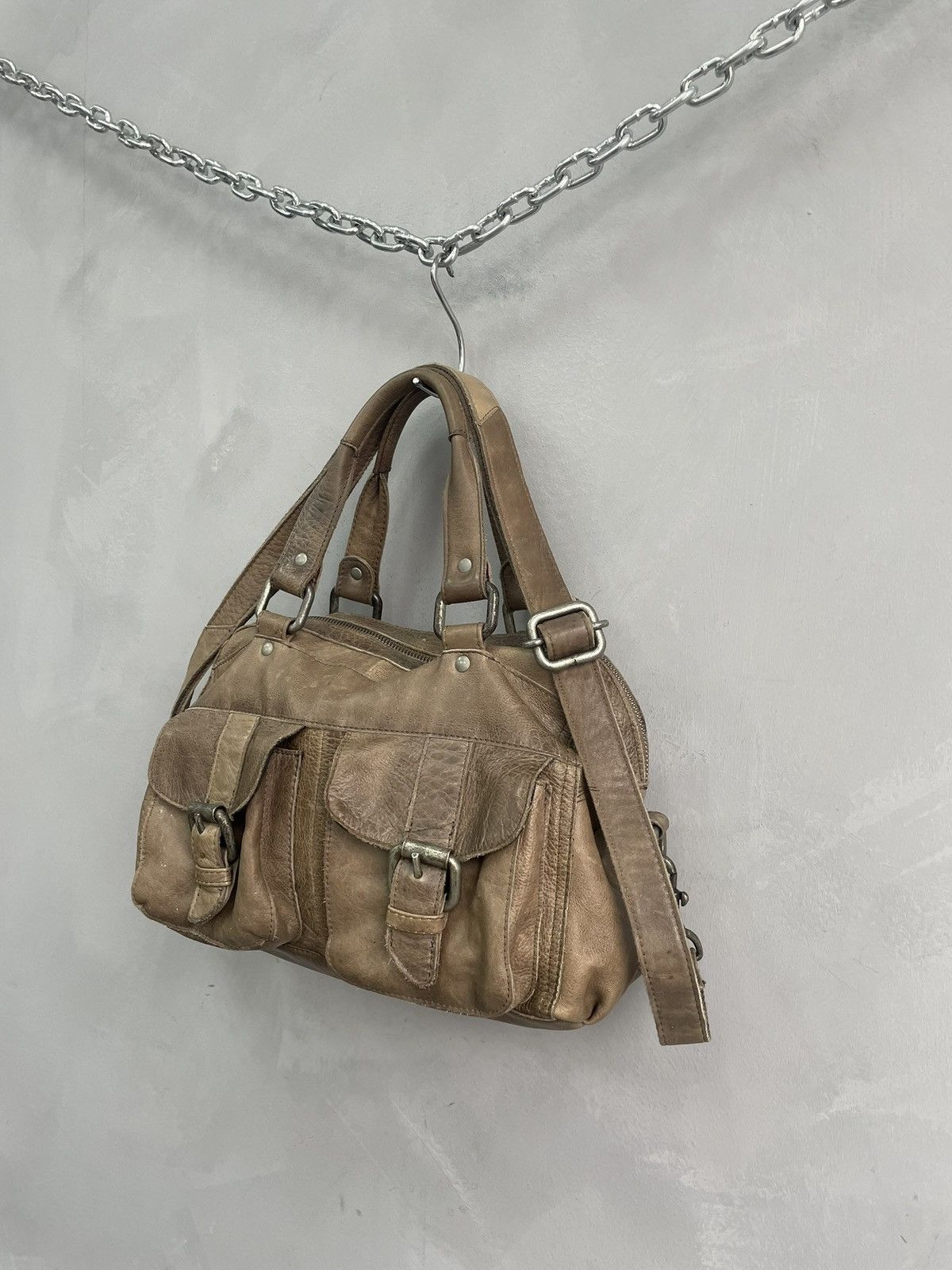 KMRii Rare avant garde leather kmrii style messenger bag Size ONE SIZE - 7 Thumbnail