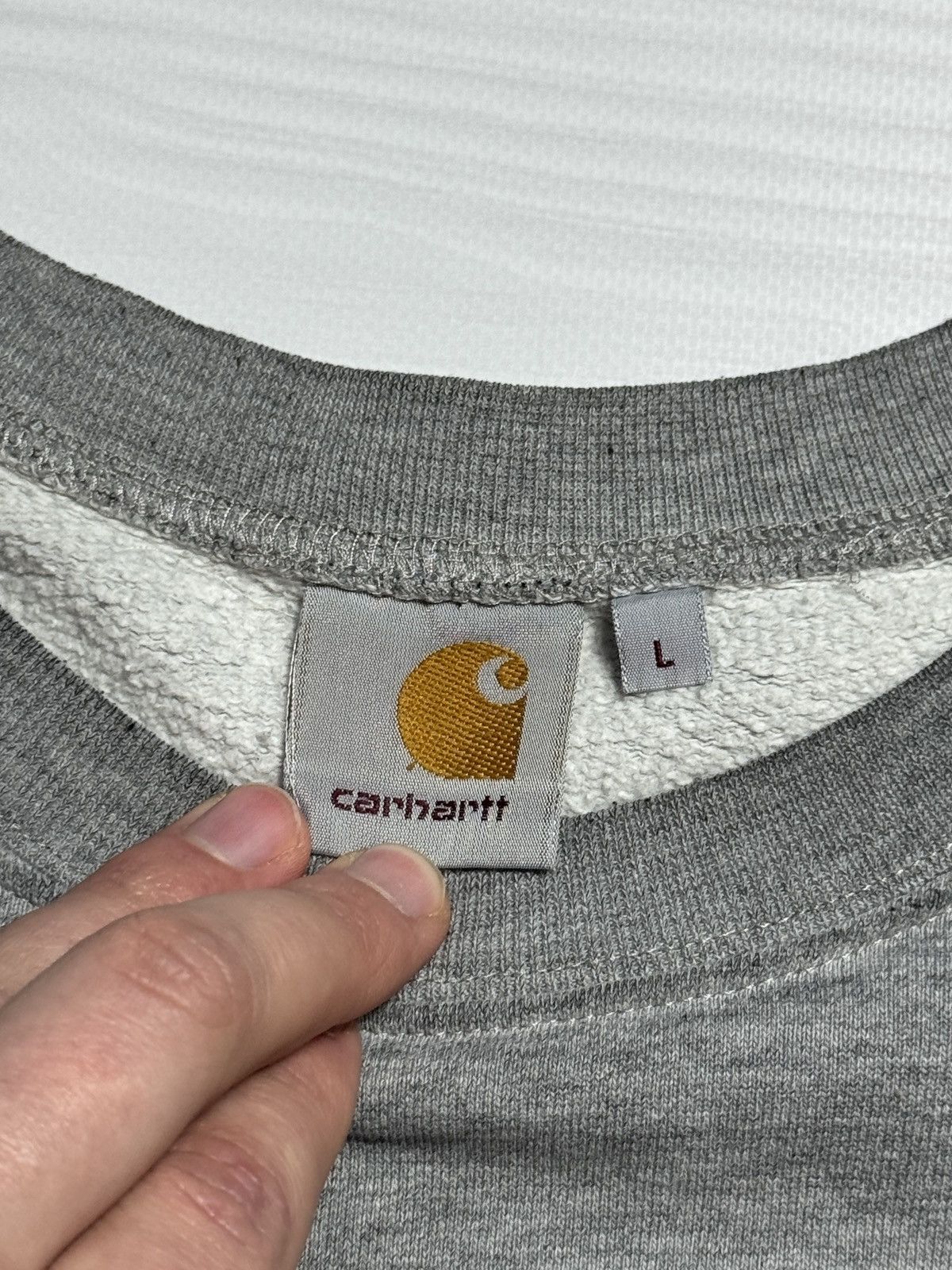 Other Vintage 90s Grey Carhartt Logo Sweatshirt Boxy Fit Size US L / EU 52-54 / 3 - 4 Thumbnail