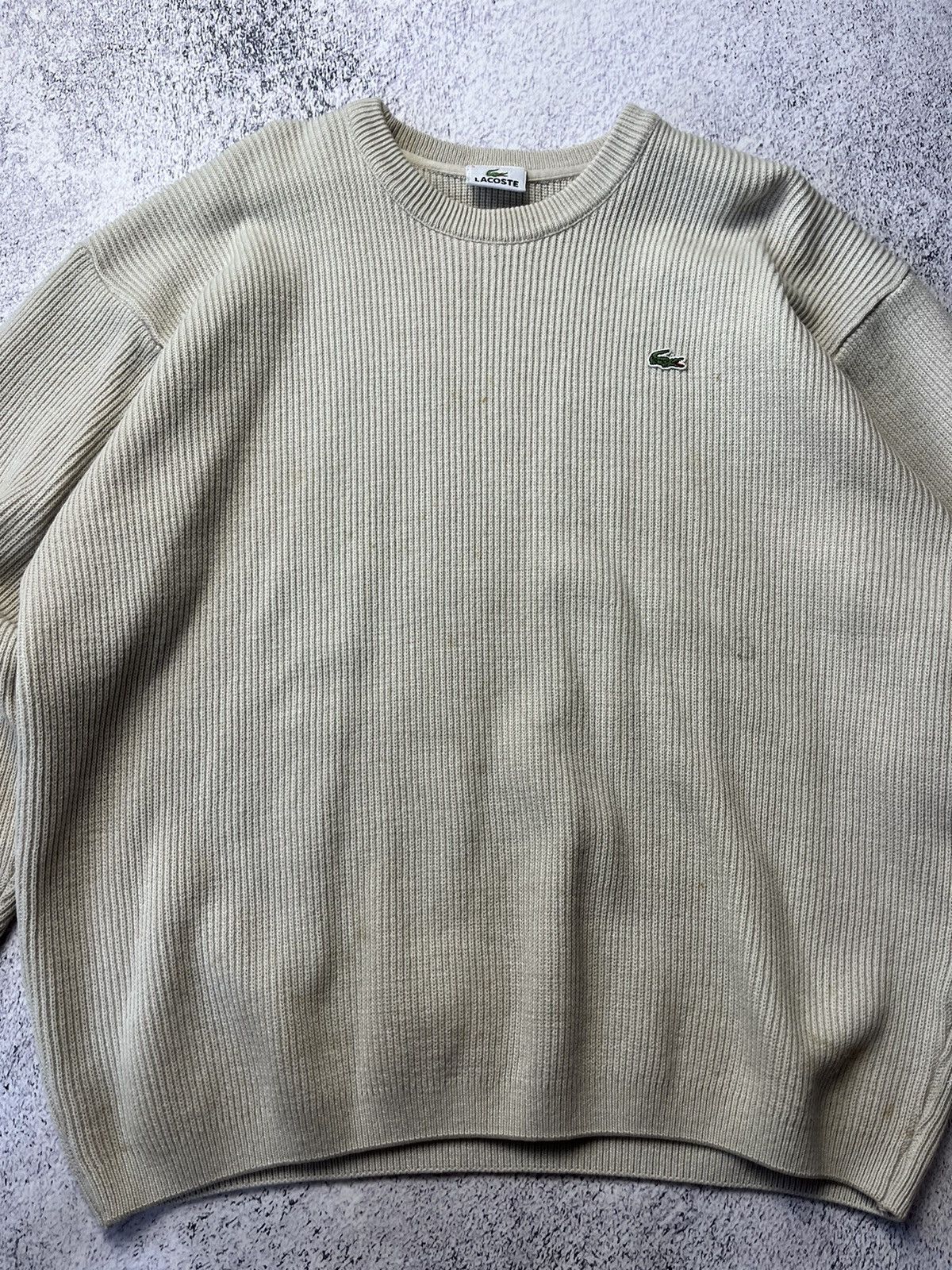 Lacoste Rare Vintage Lacoste Distressed Wool Knitted Sweater Y2K Size US M / EU 48-50 / 2 - 14 Thumbnail