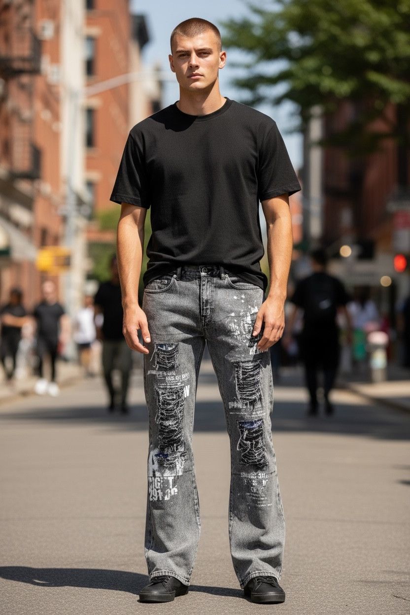 Seditionaries 90’s RETRO PUNK FLARE🔥STUDIO SHO Ripped Distressed Denim💥 Size US 30 / EU 46 - 3 Thumbnail