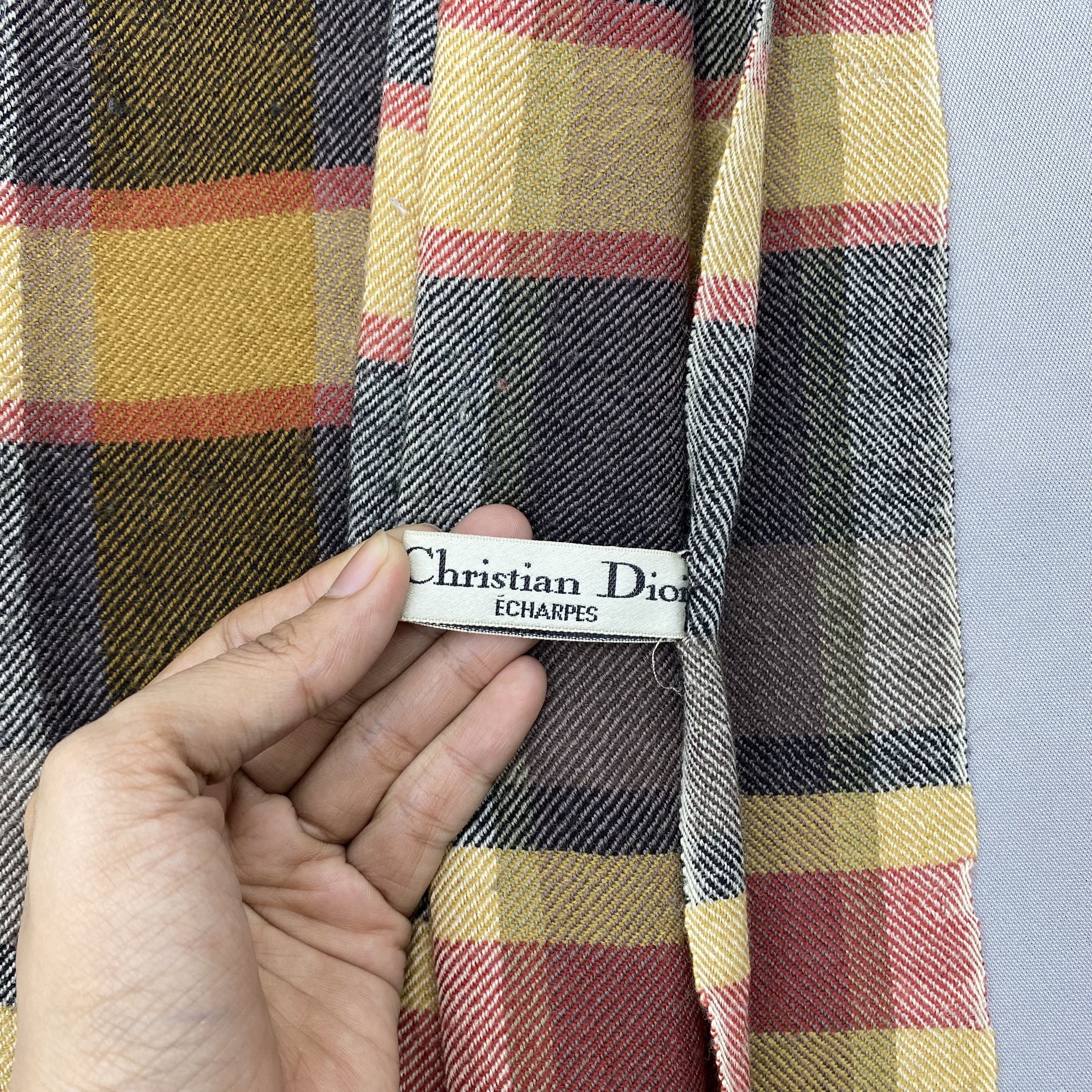 Japanese Brand Vintage Christian Dior Scarf Muffler Wool Stole Scarves Size ONE SIZE - 6 Thumbnail