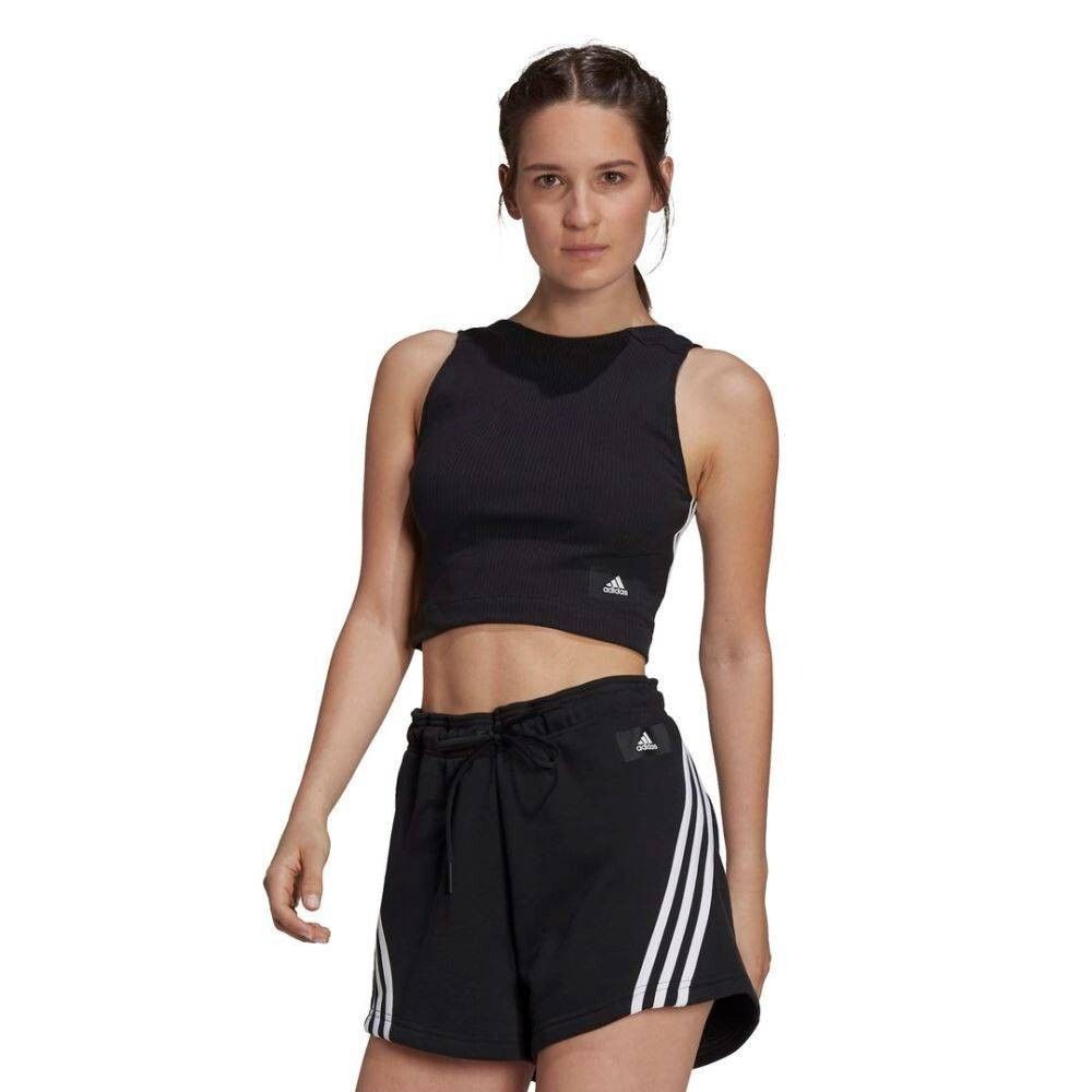 Calvin Klein Adidas H24179 Crop Zip Rib Tank Top Black ( XL ) Size XL / US 12-14 / IT 48-50 - 1 Thumbnail