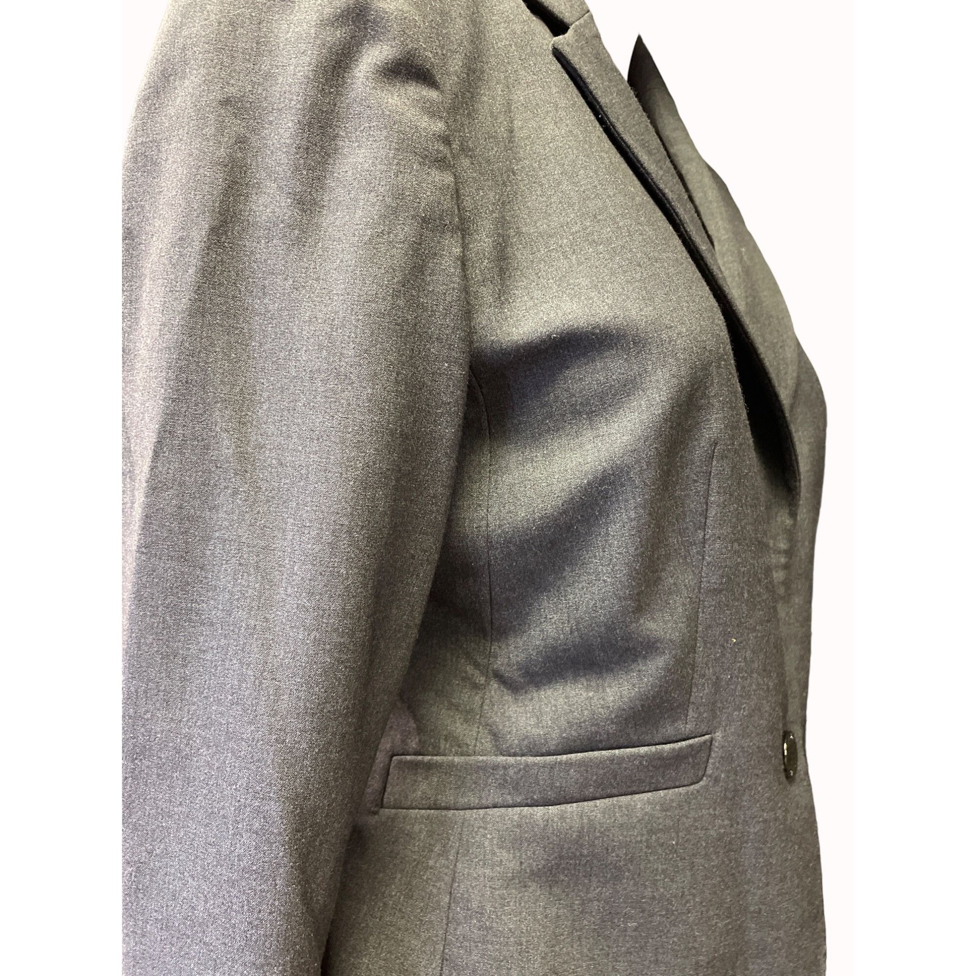 Calvin Klein Calvin Klein Women's Gray Blazer 2 pocket closure Size 4 SKU Size S / US 4 / IT 40 - 3 Thumbnail