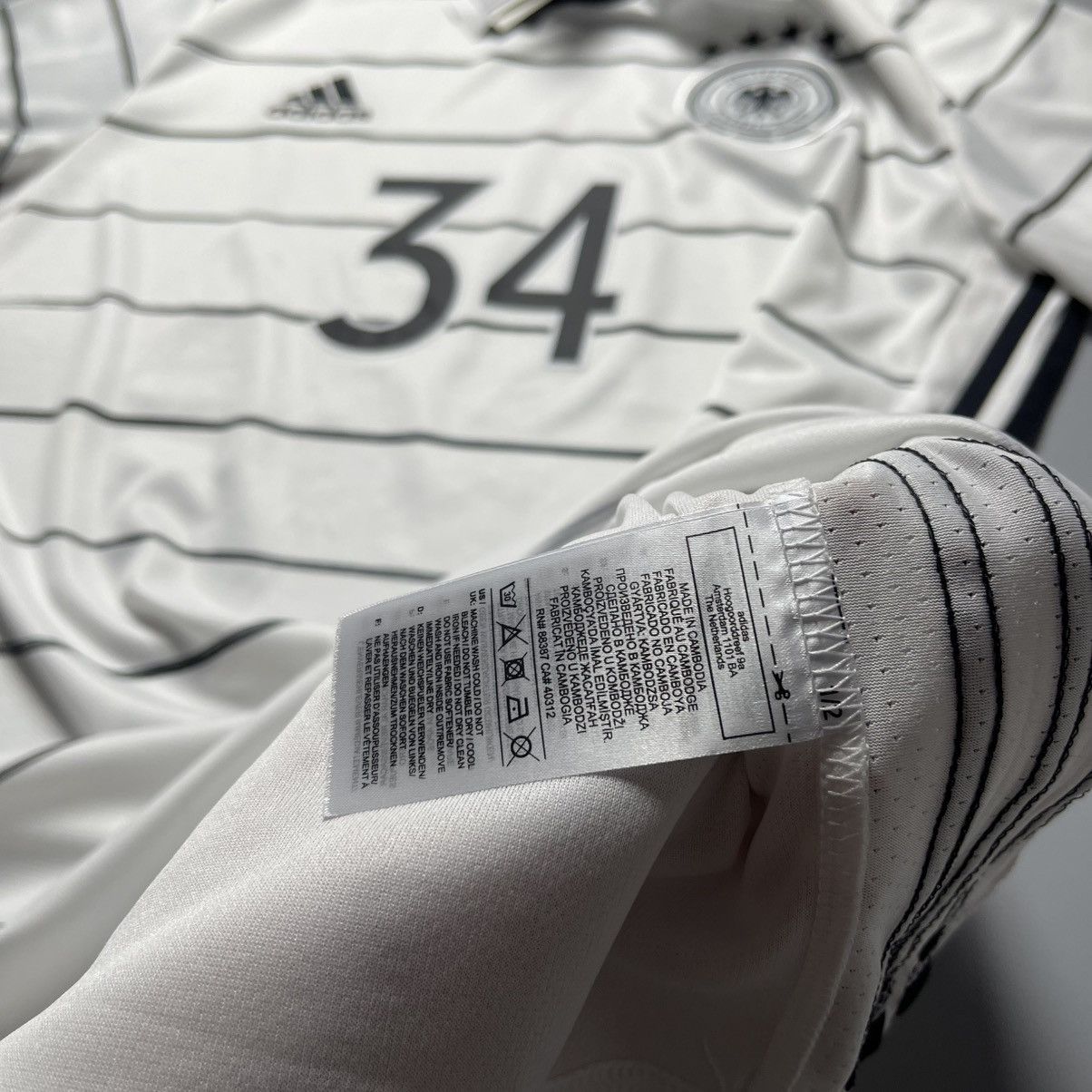 Adidas GERMANY ADIDAS 2020 EURO FOOTBALL HOME JERSEY #34 EMRE CAN Size US L / EU 52-54 / 3 - 10 Thumbnail