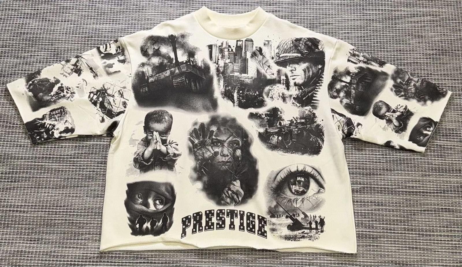 Other Prestige Cream/Black Glory Thru Pain Tee Size US M / EU 48-50 / 2 - 1 Thumbnail