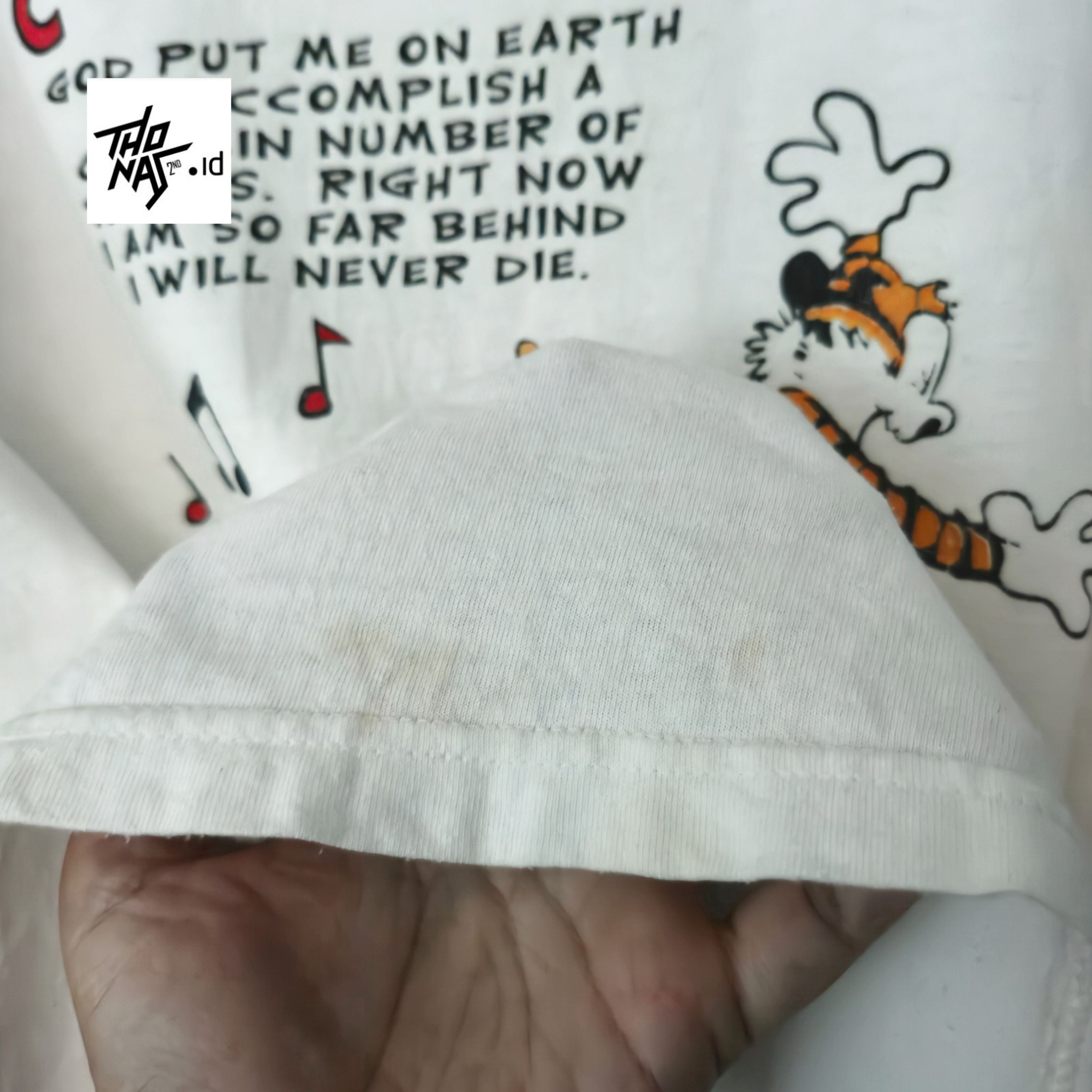Cartoon Network Vintage 90s Calvin and Hobbes t-shirt Y2K rare retro hype L Size US L / EU 52-54 / 3 - 8 Thumbnail