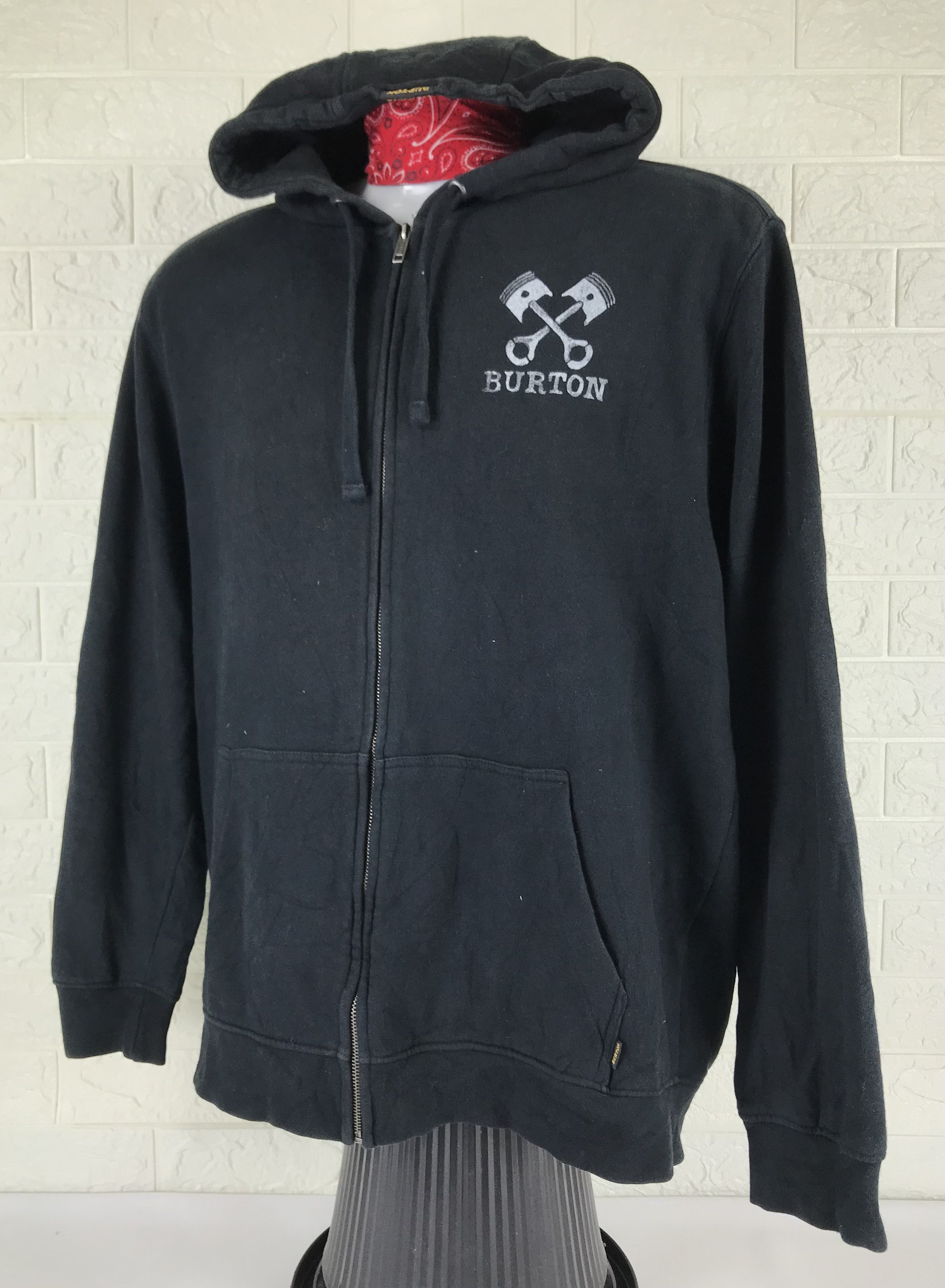 Burton Vintage Burton Skull 'Hold Fast Give Hell' Hoodie Sweatshirt Size US L / EU 52-54 / 3 - 4 Thumbnail
