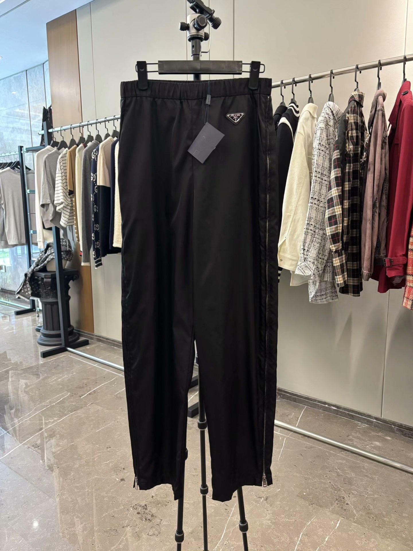Prada Prada Nylon Black Casual Pants 41 Men Size US 41 - 1 Thumbnail