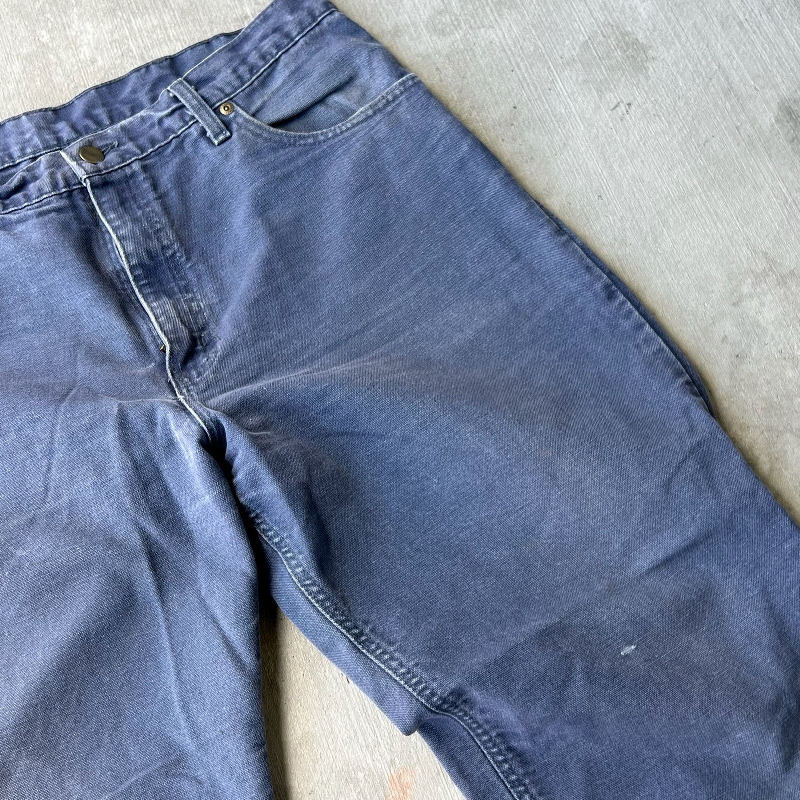 Carhartt × Vintage Carhartt ptb blue work wear carpenter pants Size US 35 - 4 Thumbnail