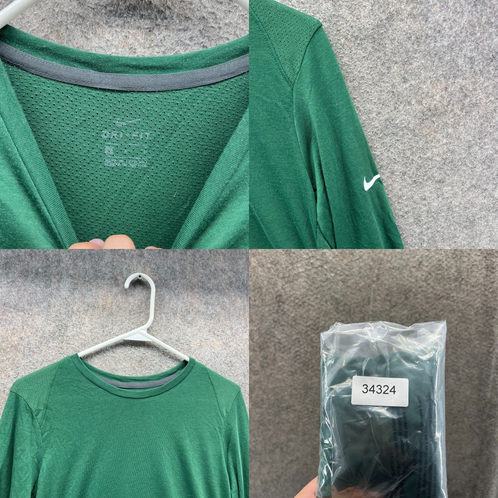 Nike Nike Shirt Mens M Green Long Sleeve Dri-Fit Athletic Crewneck Size US M / EU 48-50 / 2 - 8 Thumbnail