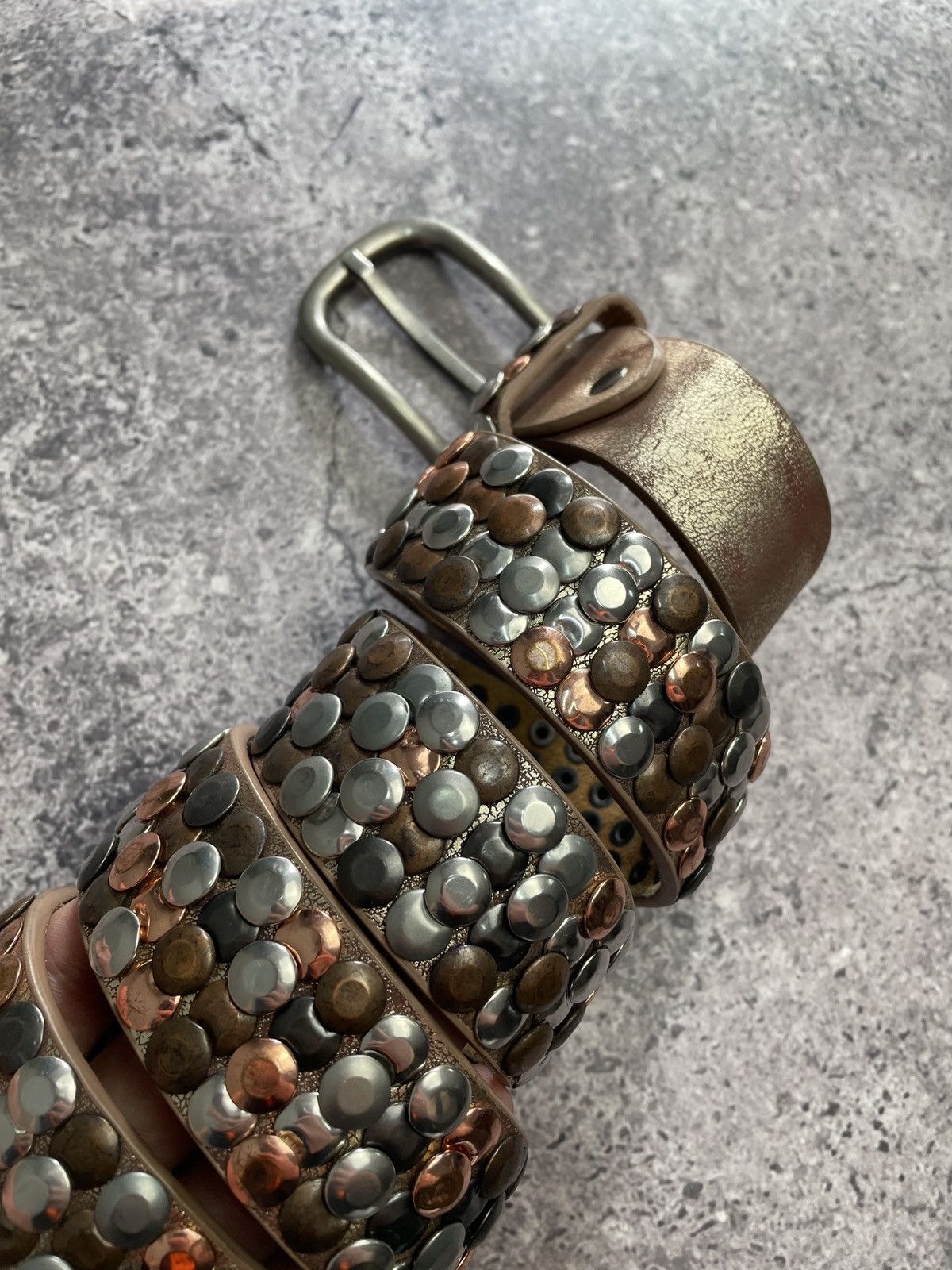 Hysteric Glamour Vintage Belt Y2K Rhinestones Punk Leather Belts size 34/36 Size 34 - 7 Thumbnail