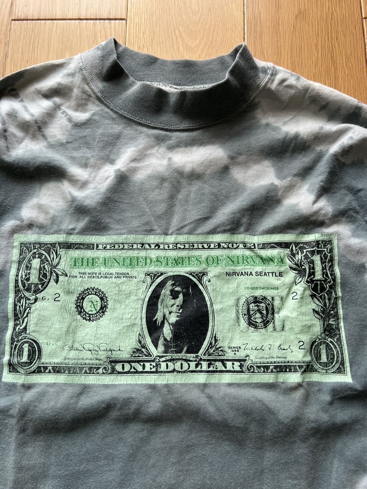 Nirvana Ultra Rare 90s Nirvana Nevermind One Dollar Tie Dye Cobain Size US XL / EU 56 / 4 - 3 Thumbnail