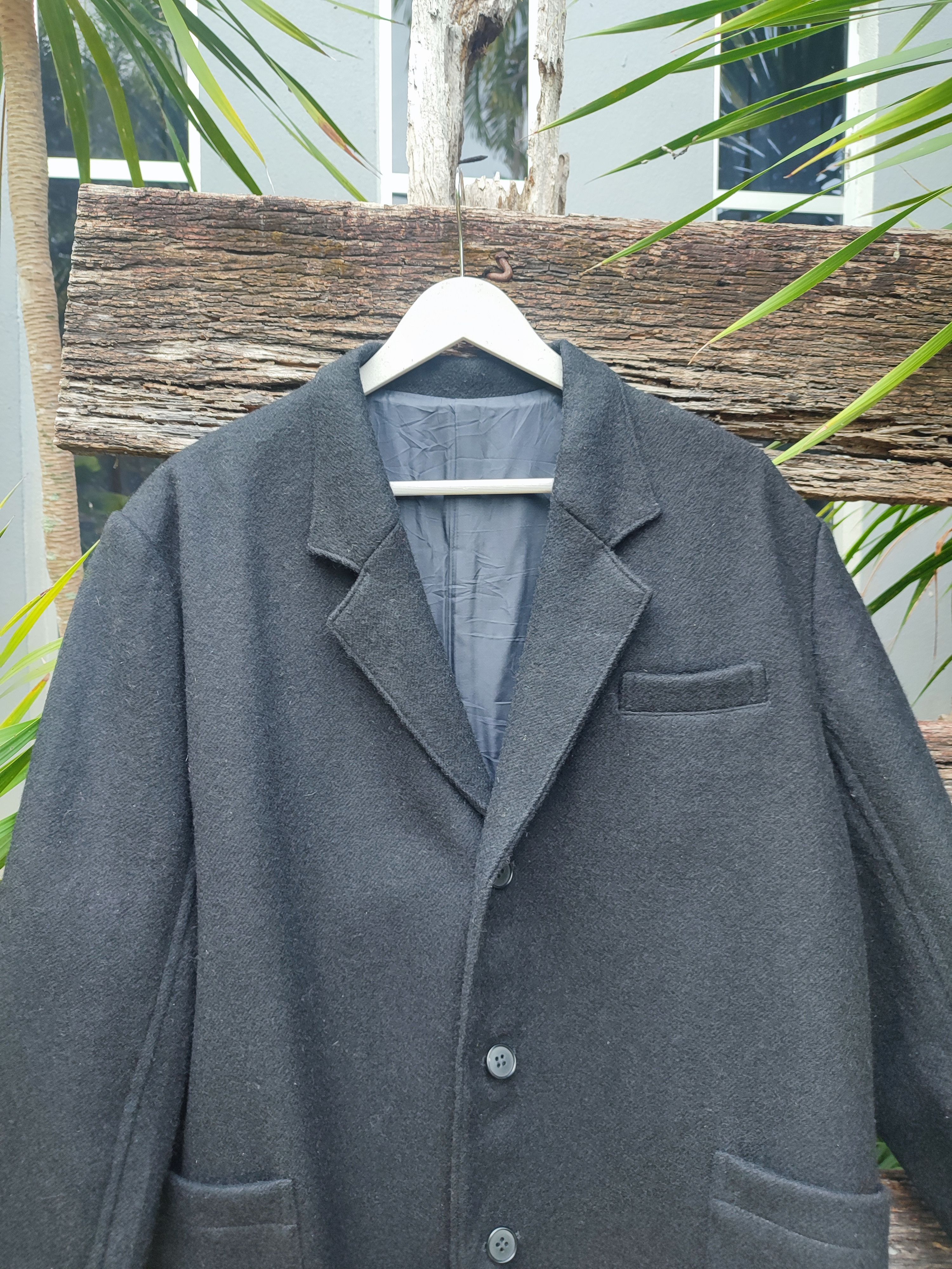 Yohji Yamamoto Y’s by Yohji Yamamoto Charcoal Wool Oversized Overcoat Size US XL / EU 56 / 4 - 2 Thumbnail