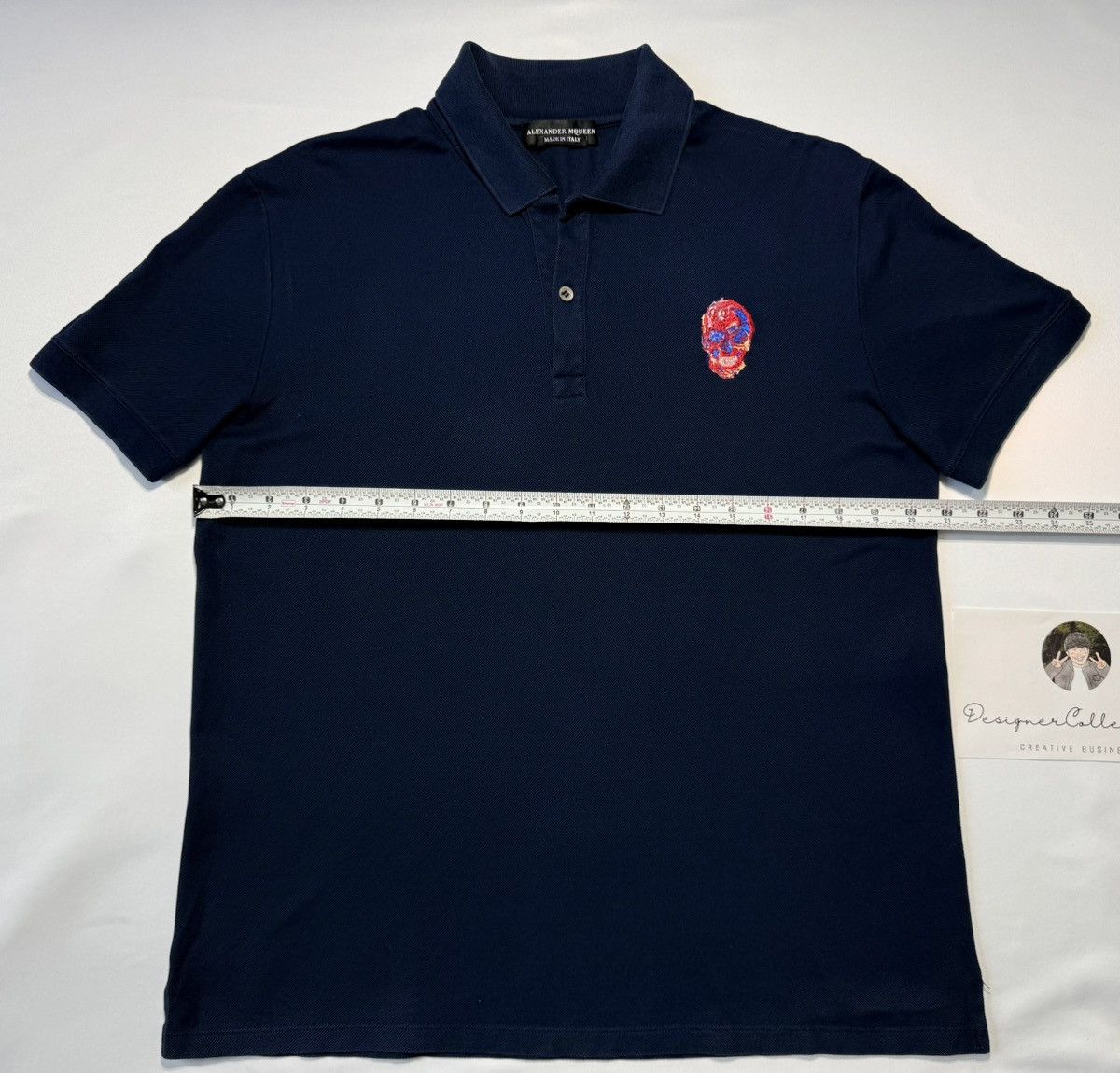 Alexander McQueen Alexander McQueen Embroidered Multi Skull Polo L Size US L / EU 52-54 / 3 - 3 Thumbnail
