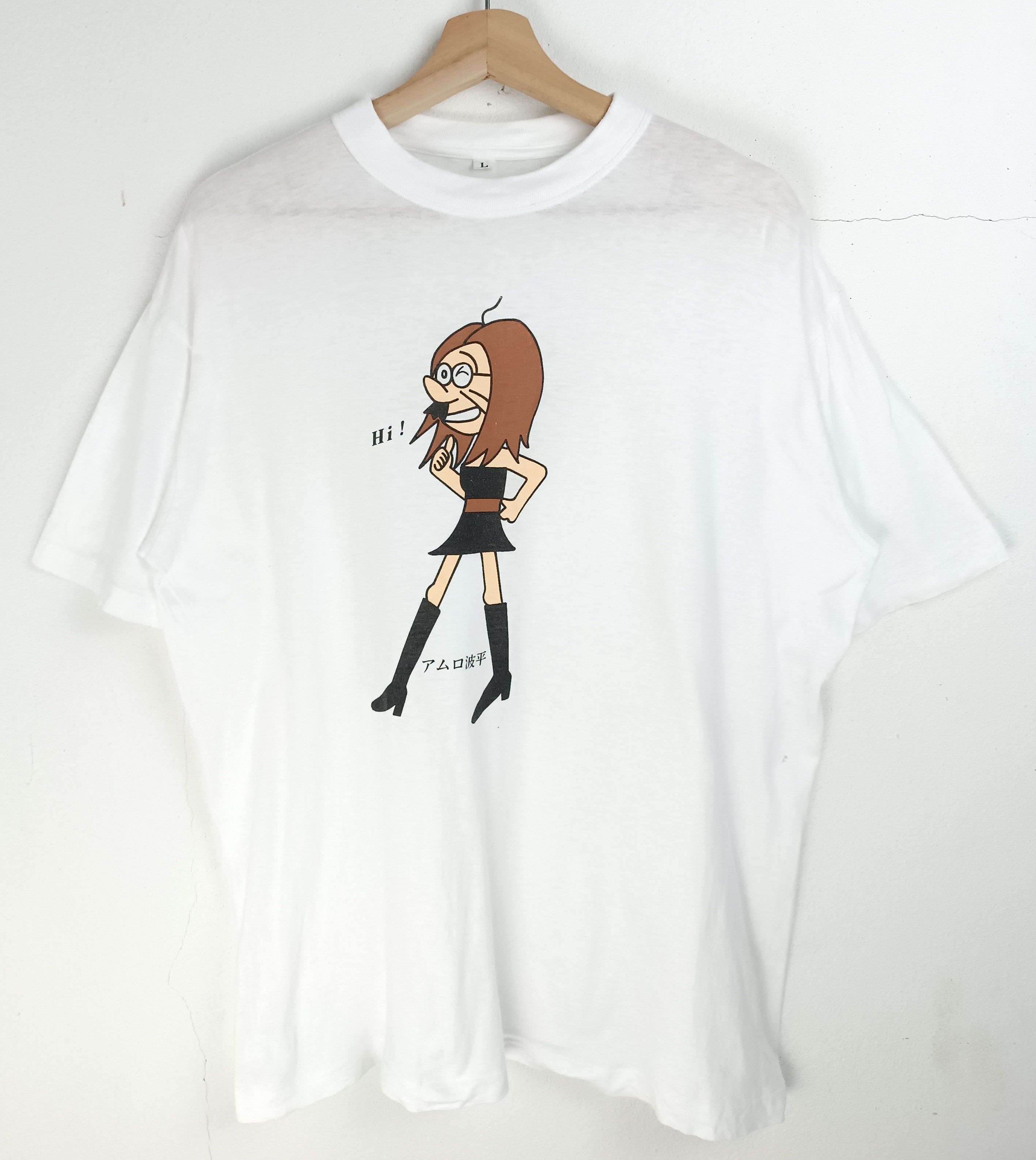 Japanese Brand VINTAGE 90'S AMURO NAMI Ama-chan Sazae-san ANIME FUNNY TEE Size US L / EU 52-54 / 3 - 3 Thumbnail