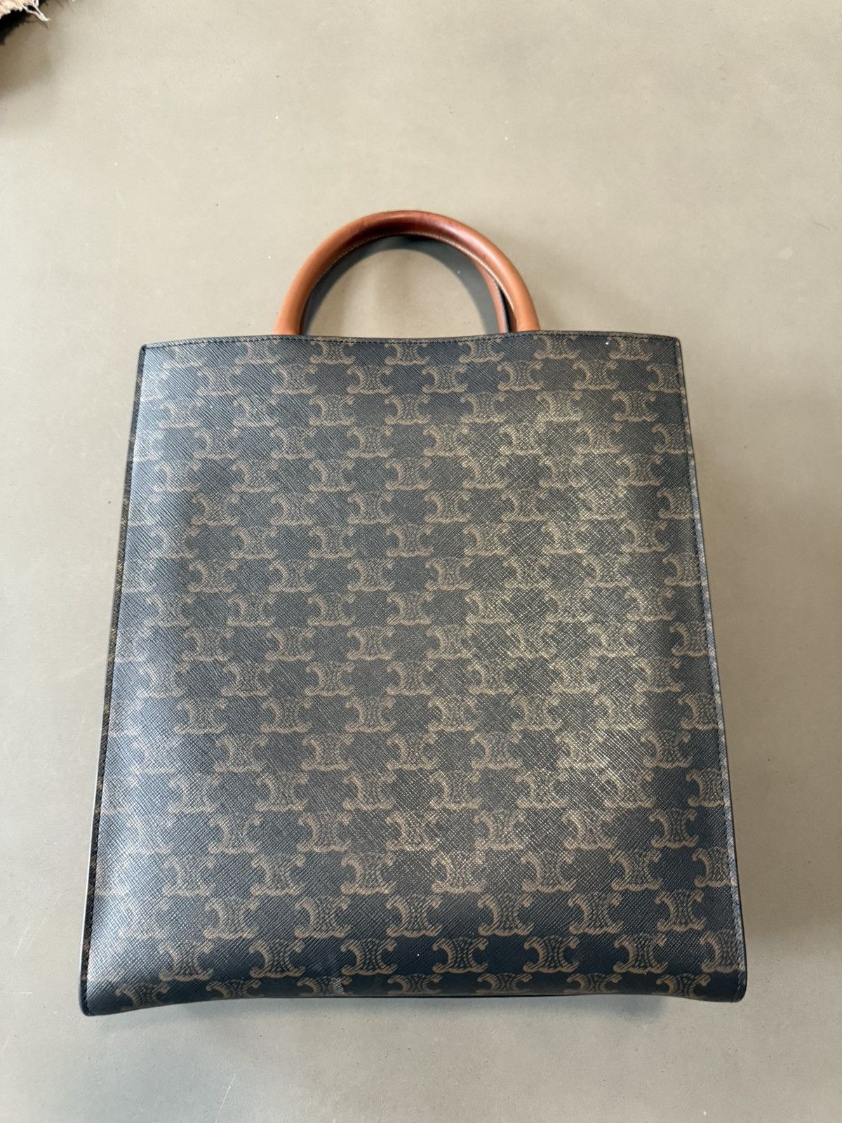Celine Celine Vertical Cabas Tote Triomphe Coated Canvas Large Size ONE SIZE - 2 Thumbnail