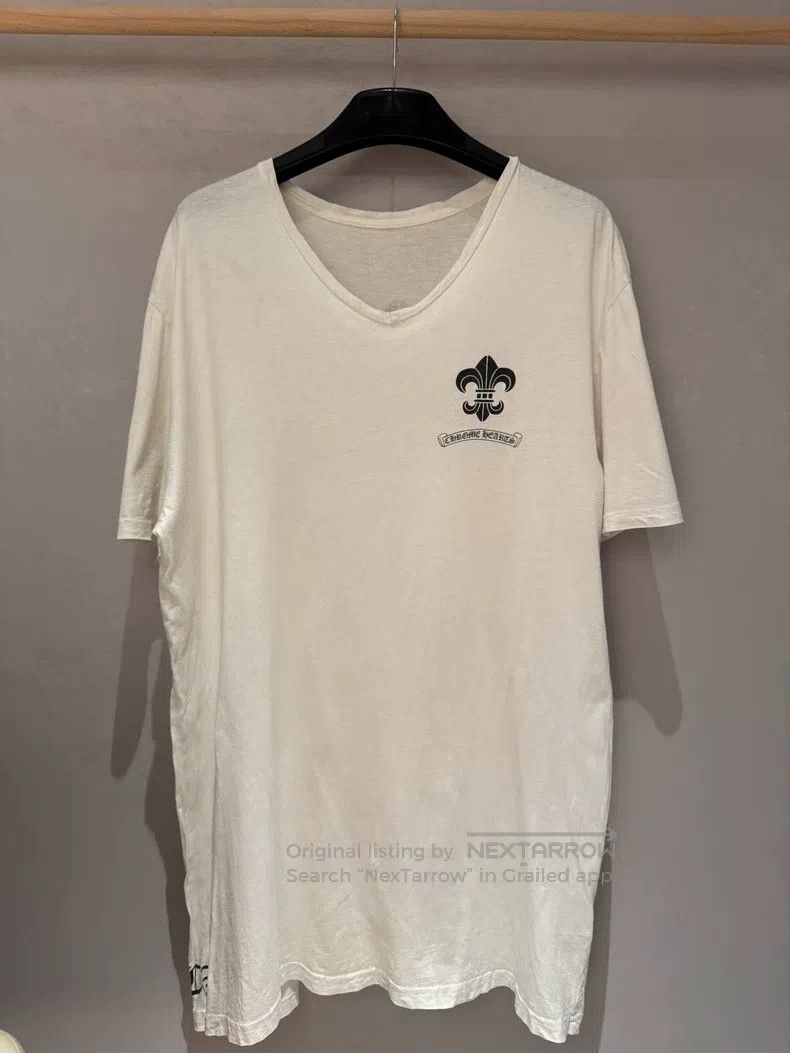 Chrome Hearts CHROME HEARTS White Back Three Scouts Flower V Neck Short Size US XL / EU 56 / 4 - 1 Thumbnail