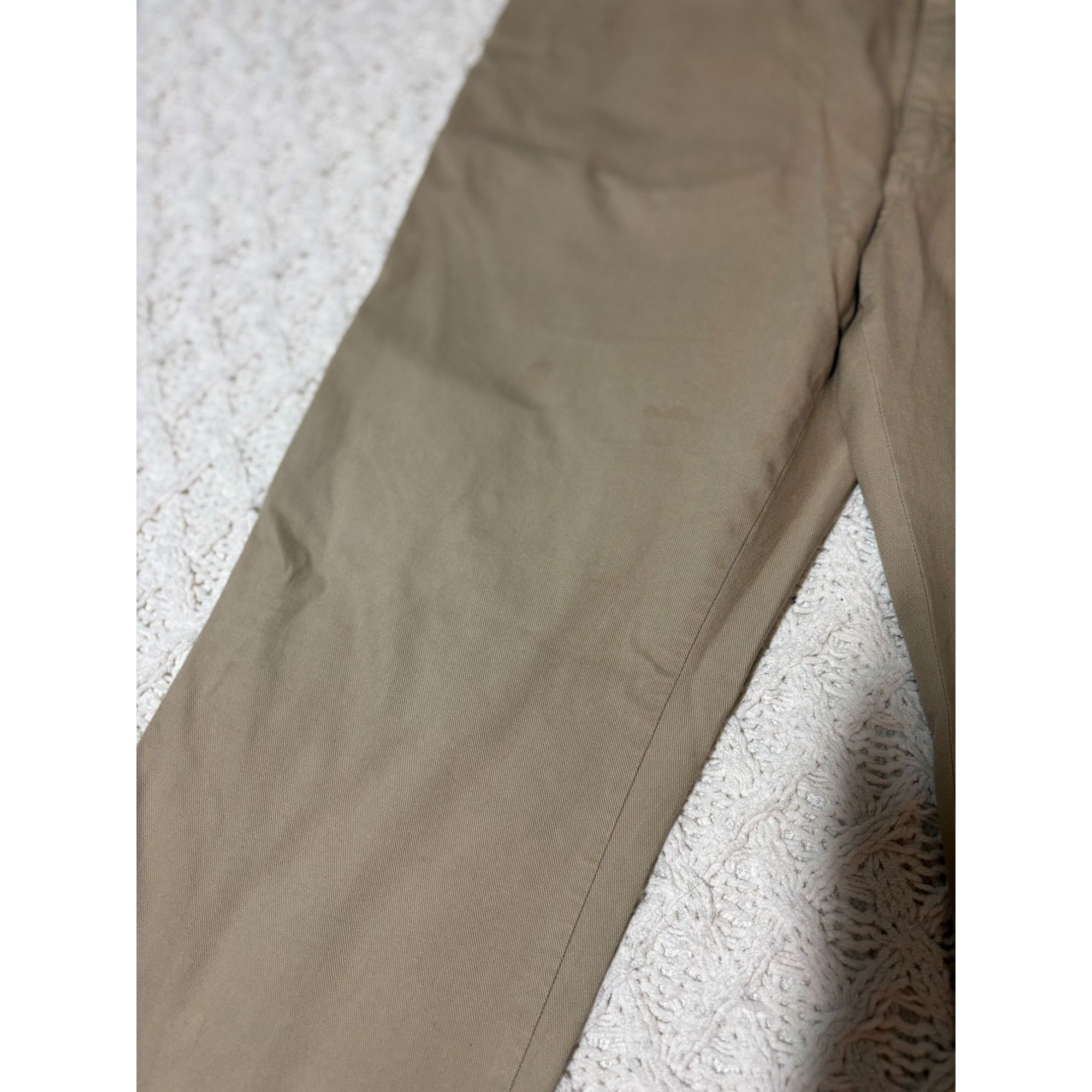 Ermenegildo Zegna Ermenegildo Zegna Beige Cotton Flat Front Casual Pants Jeans Size 38R - 2 Thumbnail