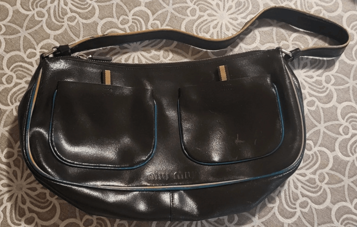 バッグ 90s miu miu vintage shoulder bag black MIU MIU Vintage Archive Black Leather Shoulder Bag | eBay