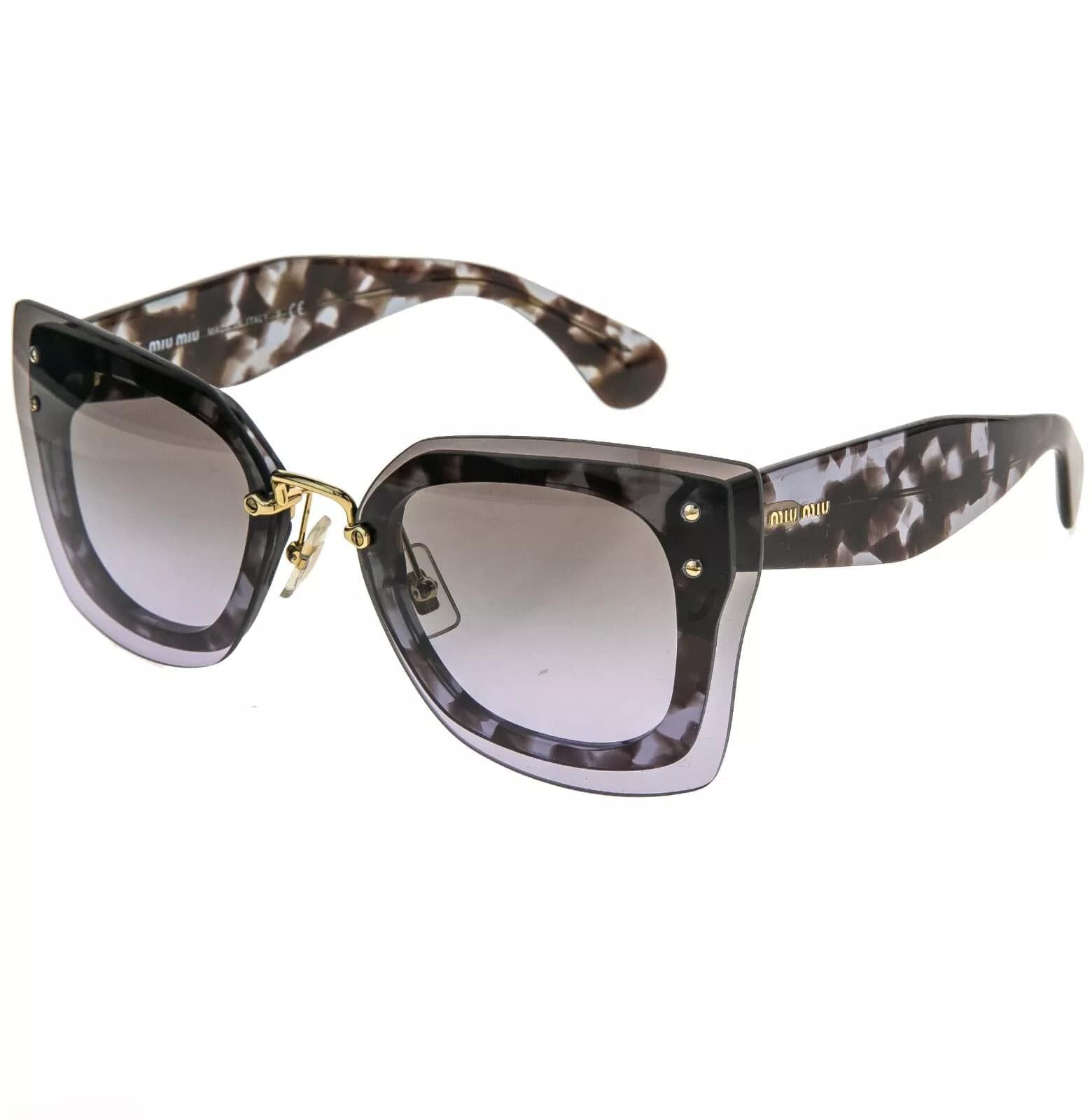 Miu Miu MIU MIU REVEAL 04R Shield Square Runway Sunglasses MU04RS Size ONE SIZE - 10 Thumbnail