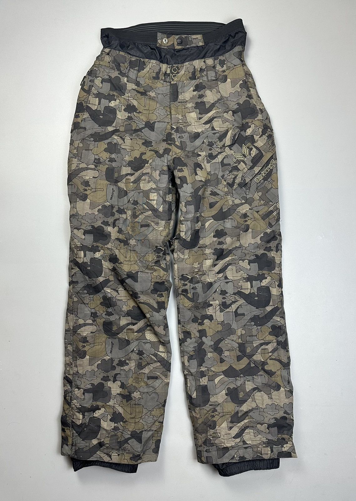 Billabong Billabong Snow Pants Green Patterned Wide Leg Size 32" / US 10 / IT 46 - 1 Thumbnail