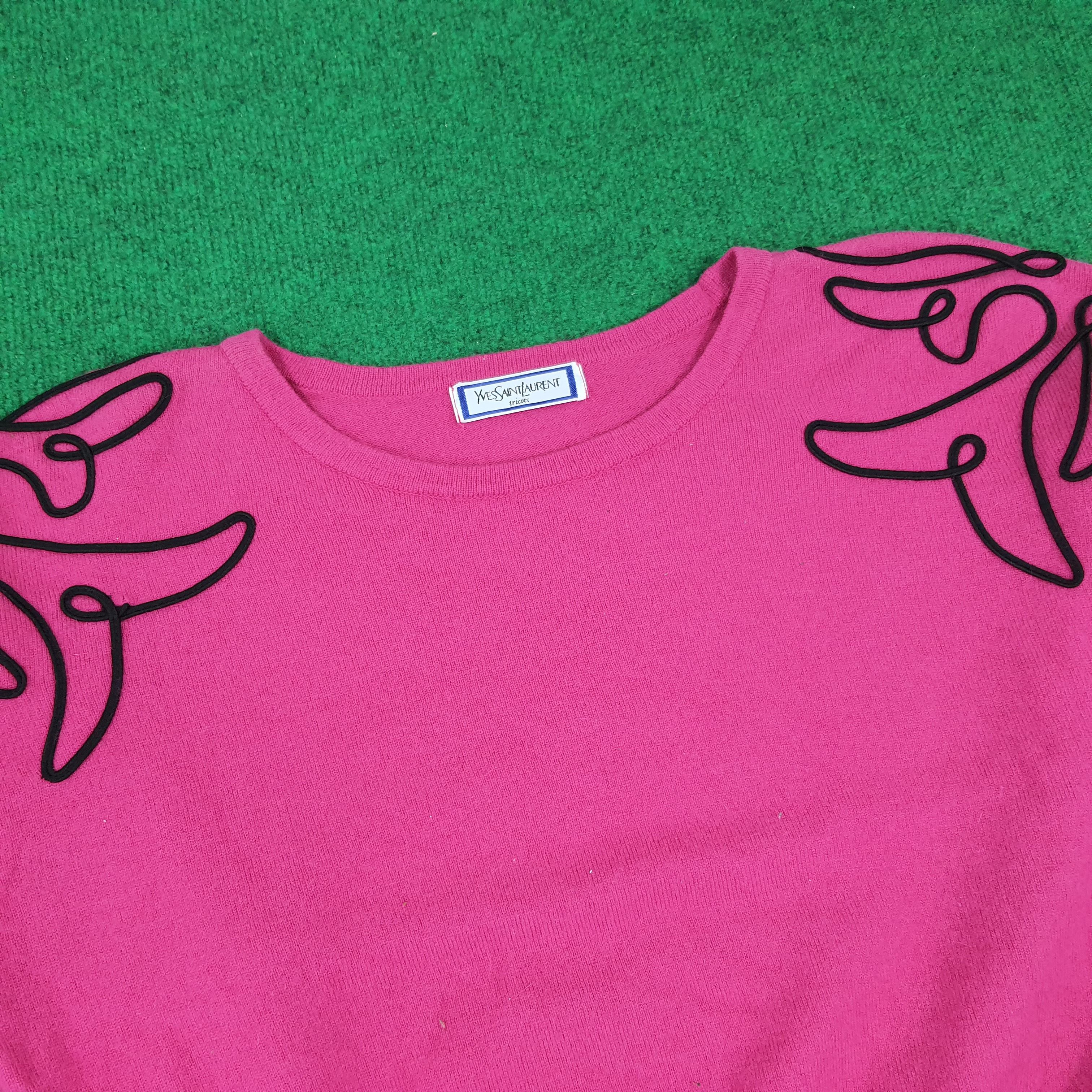 Vintage × Yves Saint Laurent Vintage Yves Saint Laurent Paris Italian Designer Sweatshirt Size S / US 4 / IT 40 - 2 Thumbnail