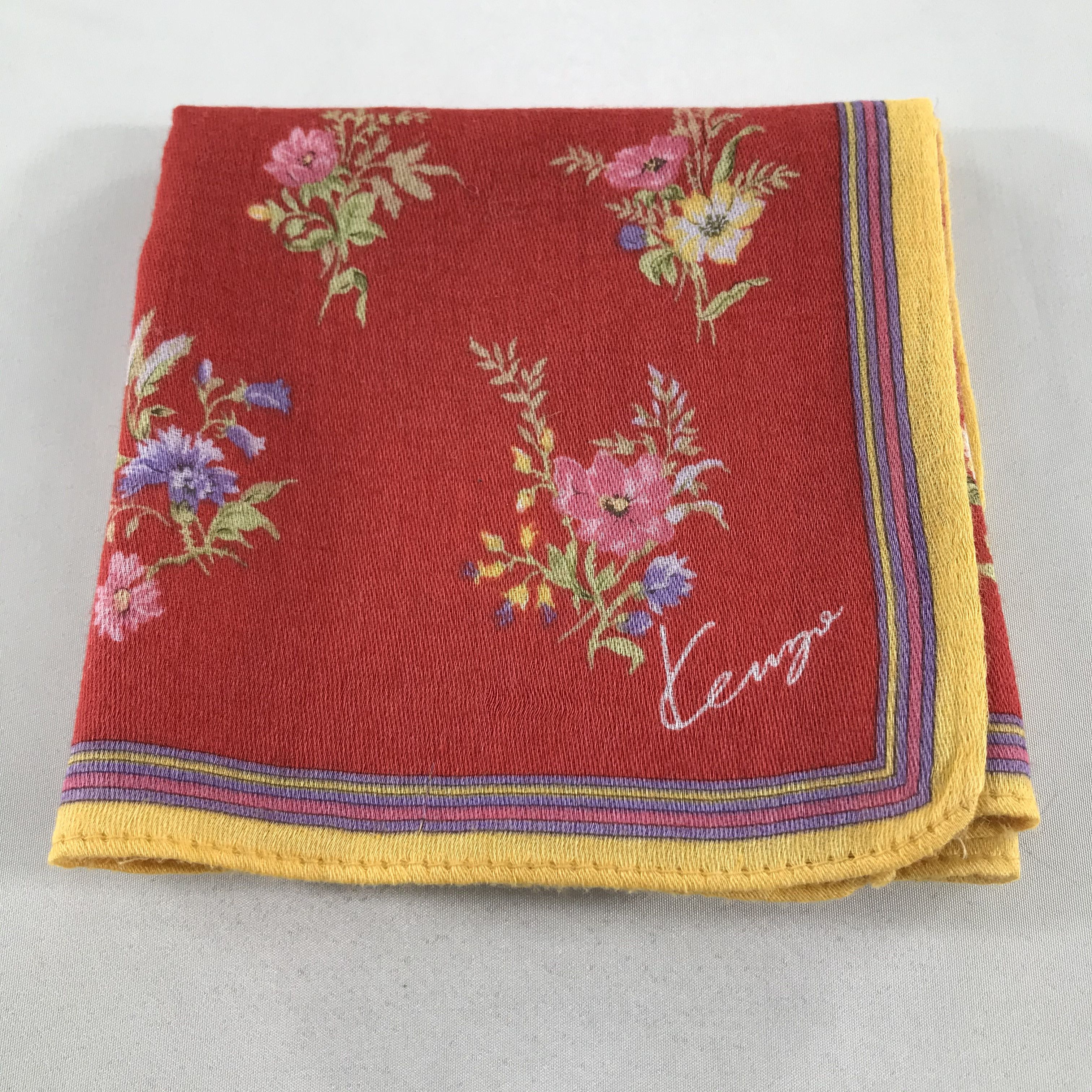 Kenzo Kenzo Floral Handkerchief Neckerchief Bandana H42 Size ONE SIZE - 5 Thumbnail
