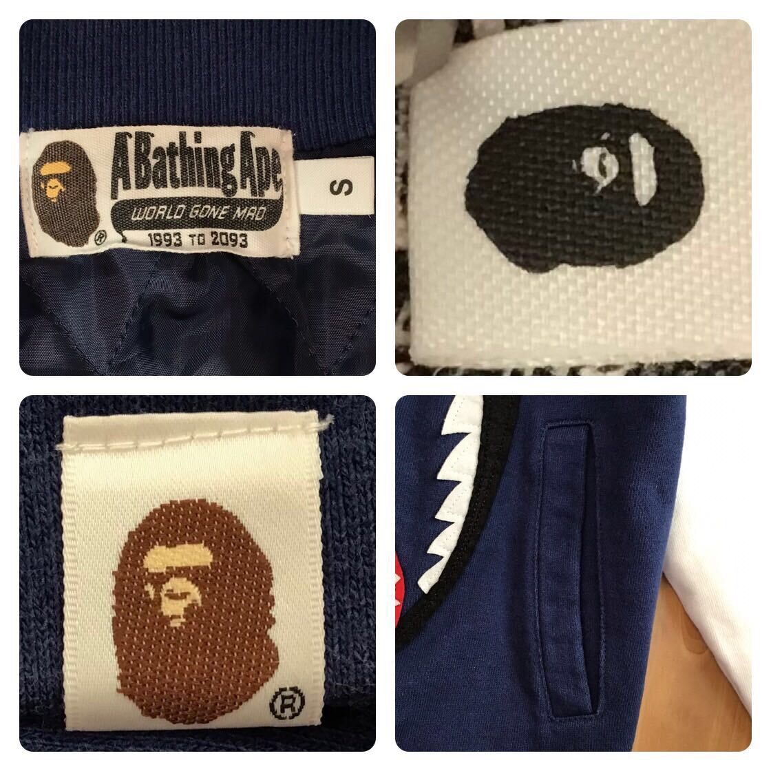 Bape BAPE SHARK SWEAT VARSITY JACKET a bathing ape Size US S / EU 44-46 / 1 - 8 Thumbnail