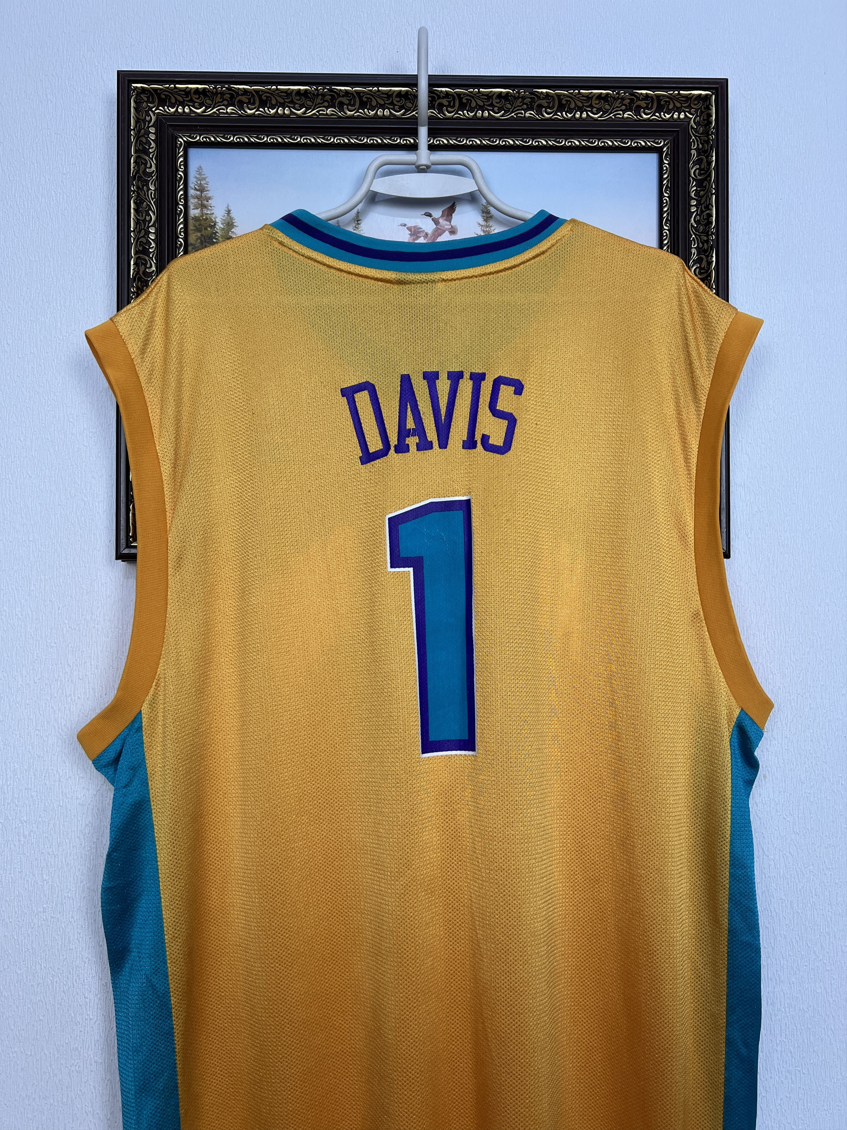 Reebok New Orleans Hornets Vintage NBA Jersey #1 Davis Trikot Size US XL / EU 56 / 4 - 9 Thumbnail