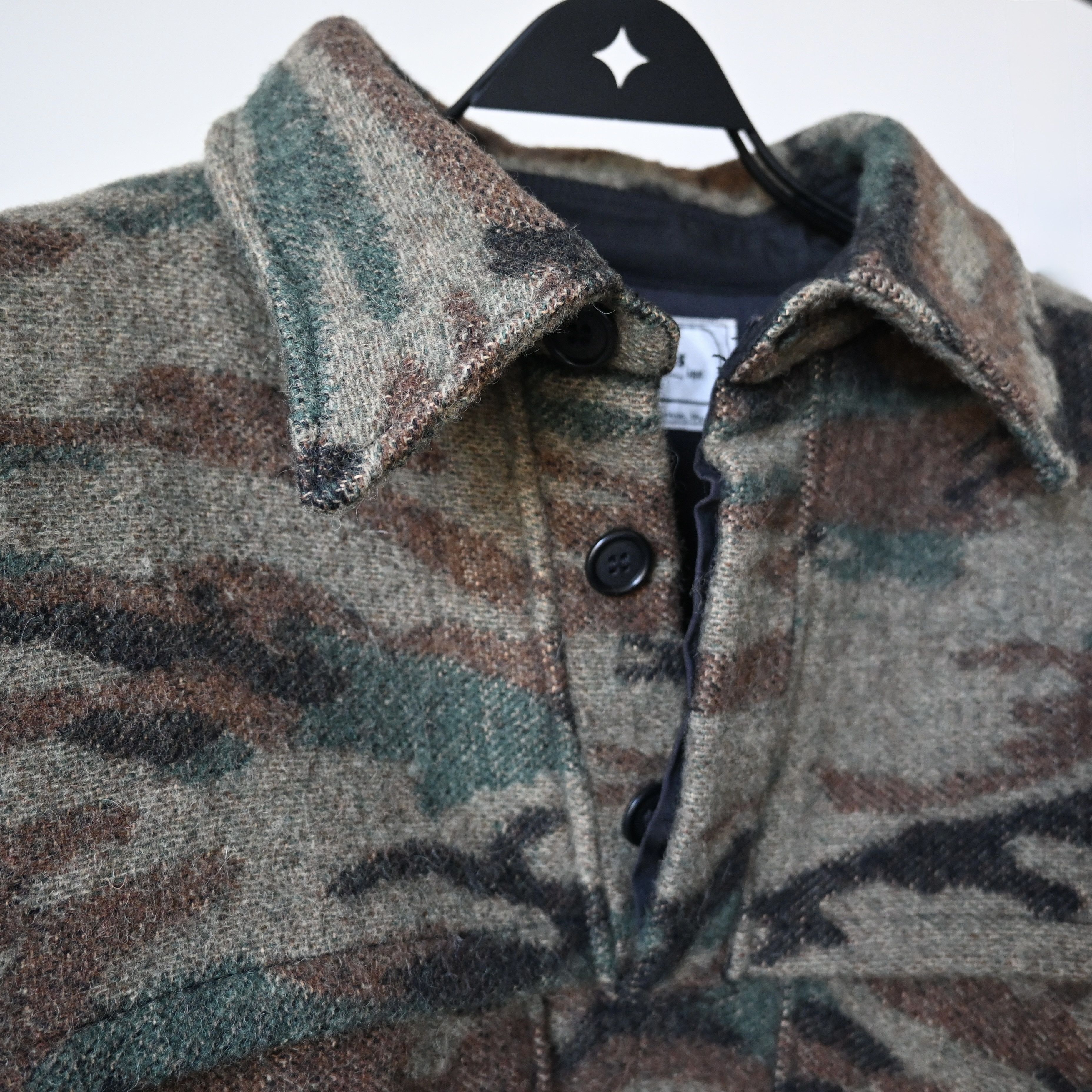 Vintage VTG King of the Mountain woodland camo wool pullover shirt Size US M / EU 48-50 / 2 - 9 Thumbnail