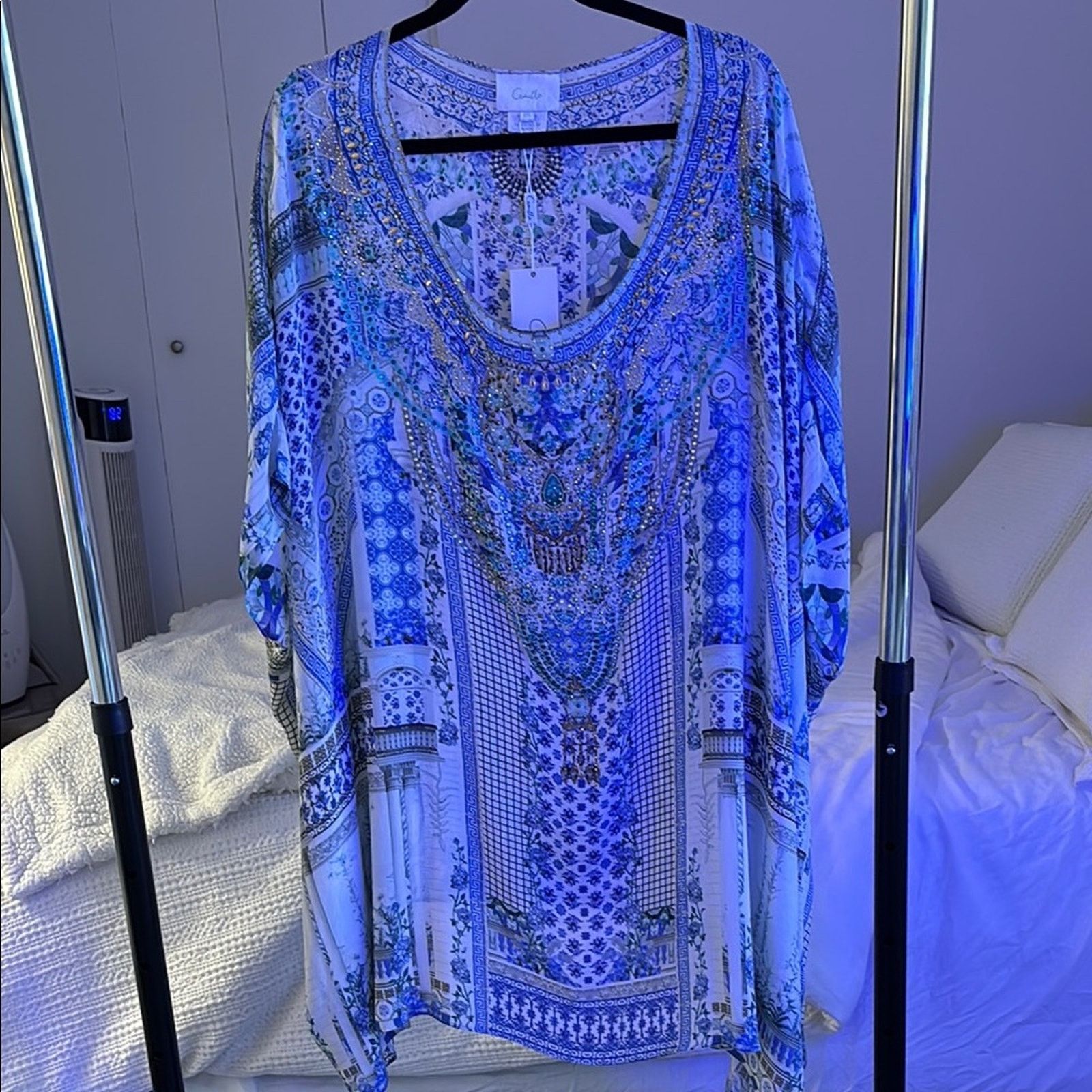 CAMILLA NWT Camilla Blue and White Patterned Dress One Size Size ONE SIZE - 4 Thumbnail