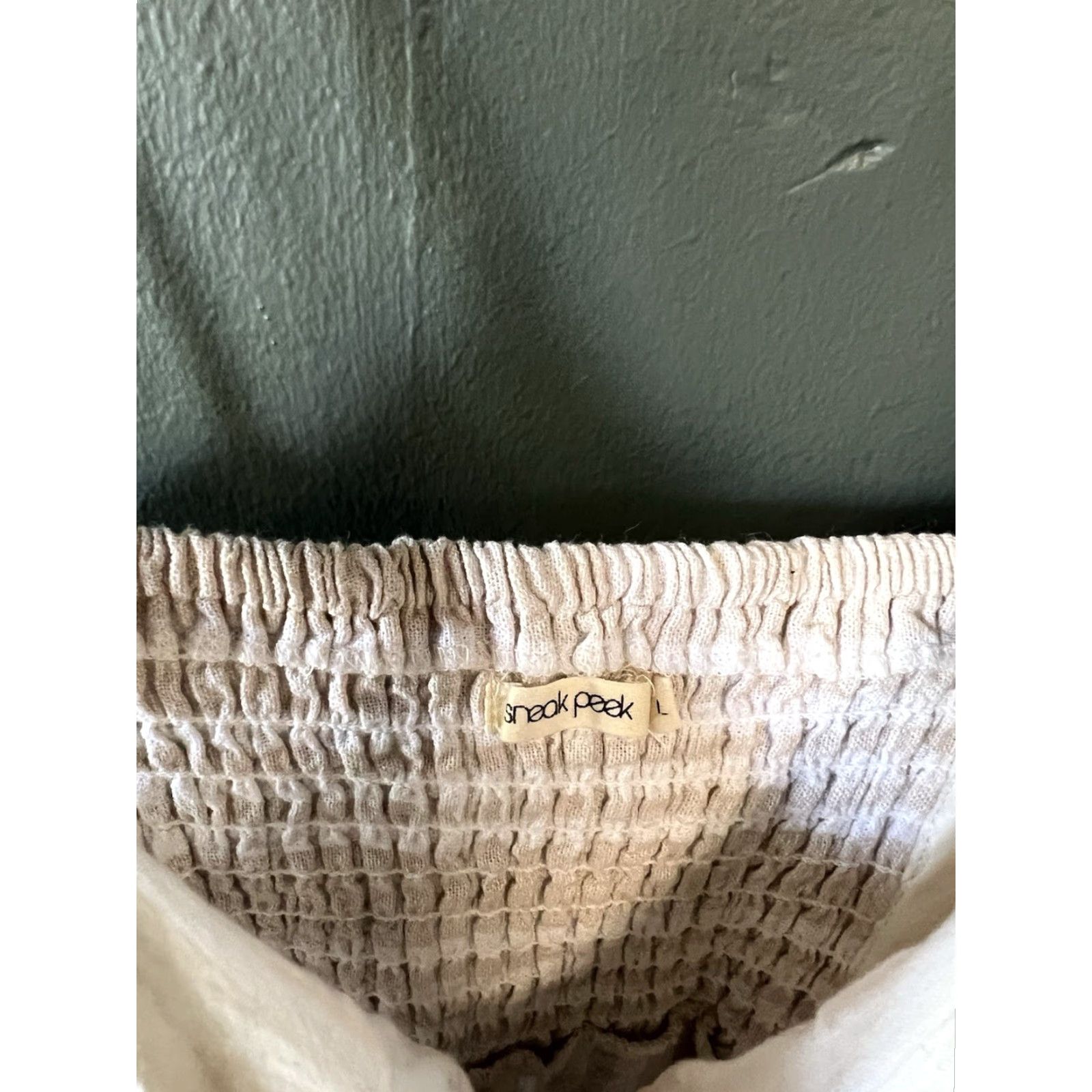 Vintage VINTAGE Sneak Peak Womens White Striped Linen Sleeveless Summer Dress L SIZE Large Knee Length A-Line Size L / US 10 / IT 46 - 3 Thumbnail