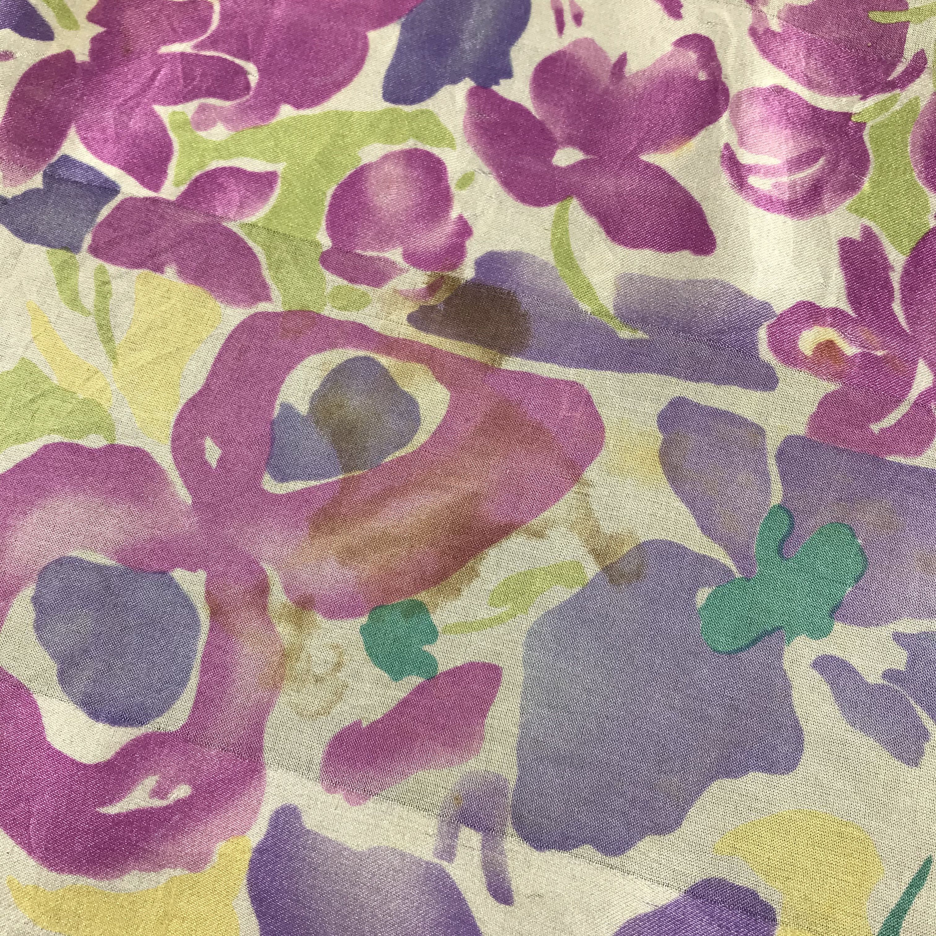 Pierre Balmain Vintage Pierre Balmain Floral Silk Scarf M16 Size ONE SIZE - 5 Thumbnail