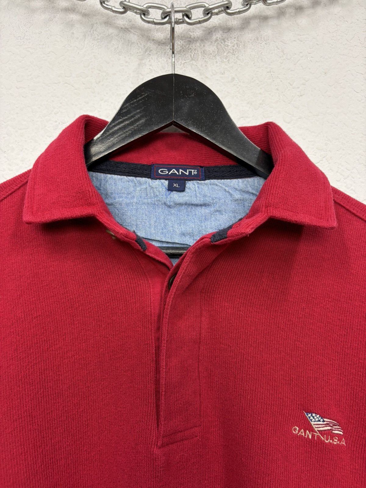 Gant Vintage GANT USA Rugby Sweatshirt 90s Heavy Cotton Pullover Size US XL / EU 56 / 4 - 10 Thumbnail