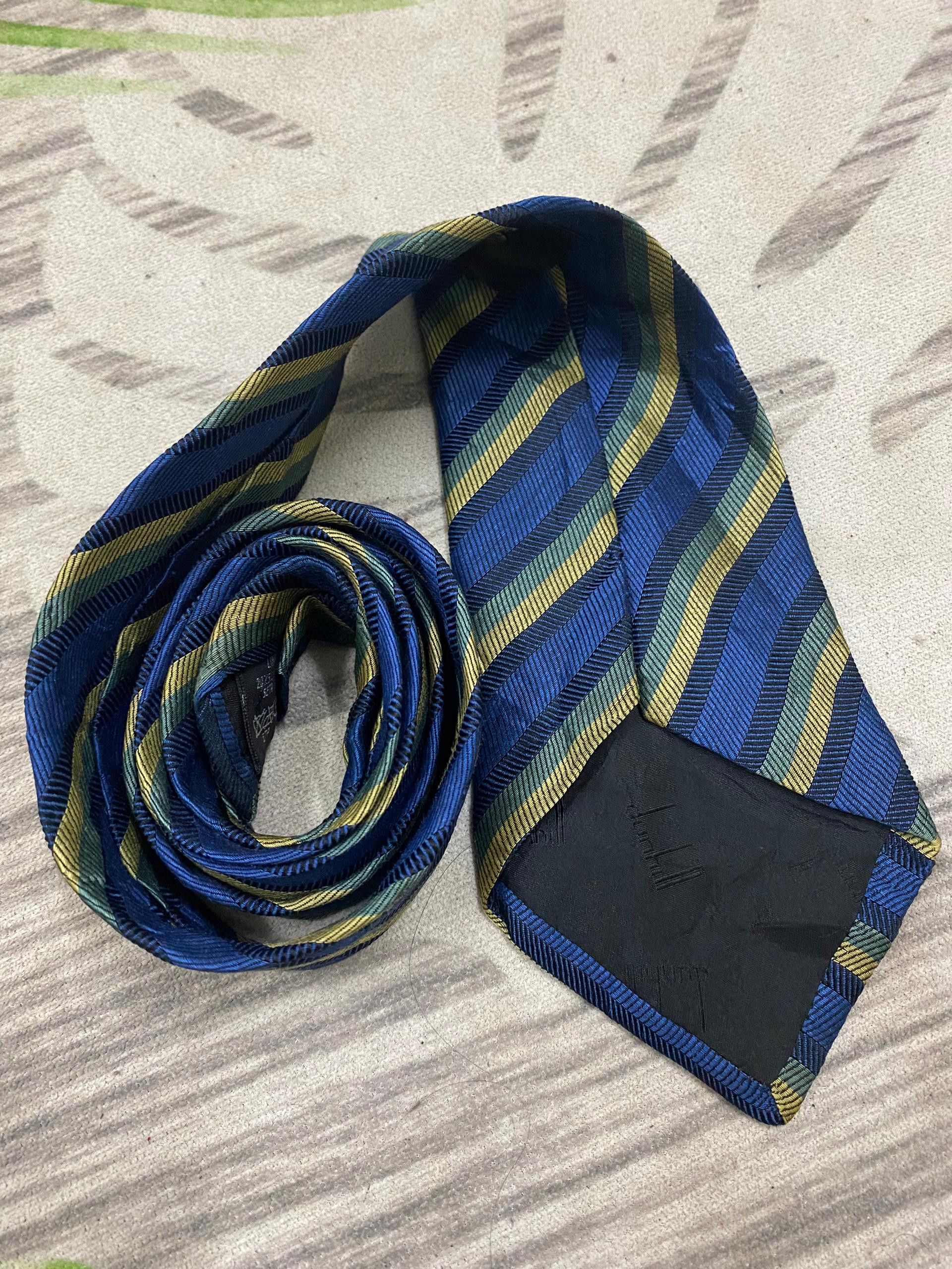 Alfred Dunhill Dunhill Stripe blue design neck tie single logo Size ONE SIZE - 2 Thumbnail
