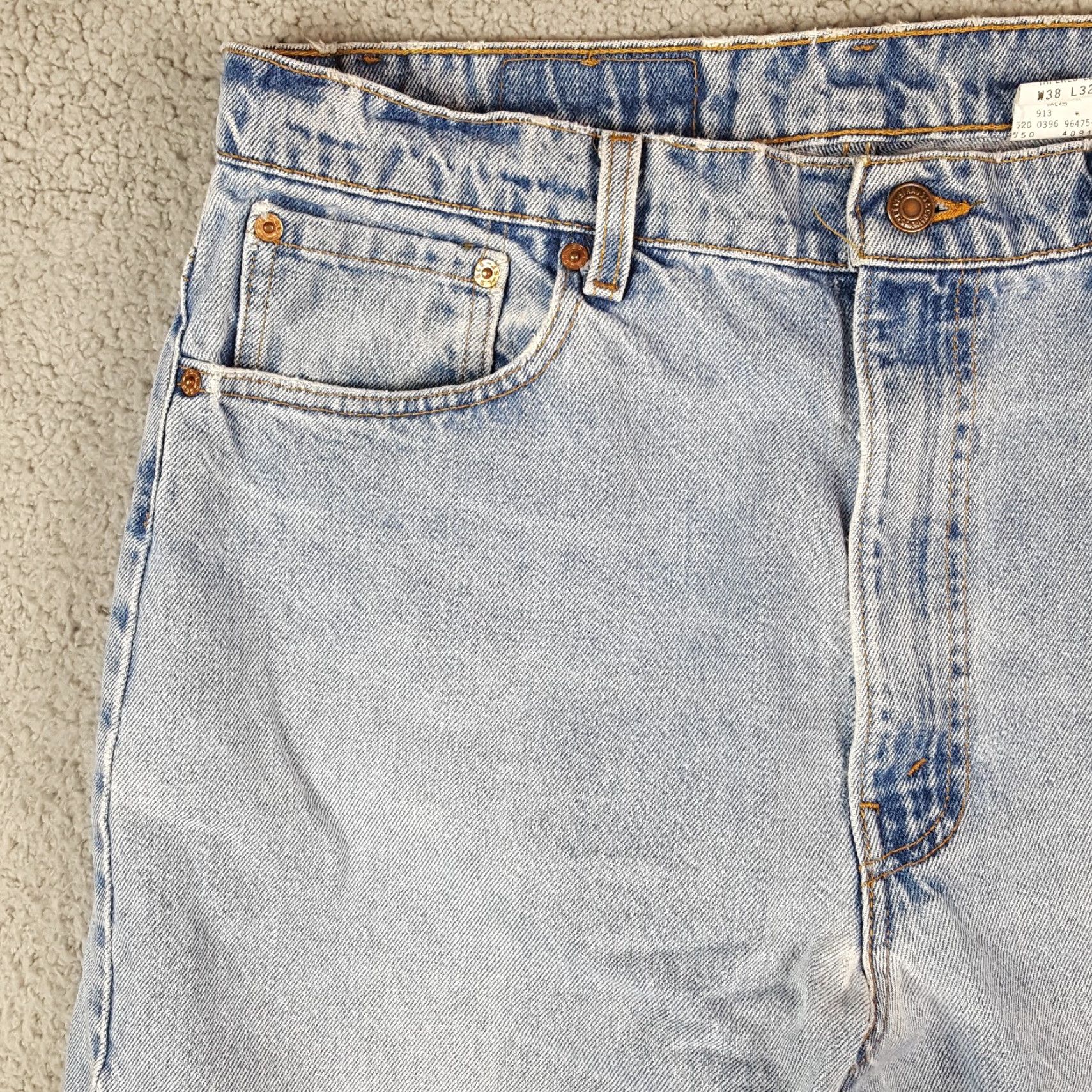 Levi's Vintage Levi's 550 Jeans Tapered Leg Men 38x32 Blue Light Fade Y2K 90s Grunge Rock Size US 38 / EU 54 - 5 Thumbnail