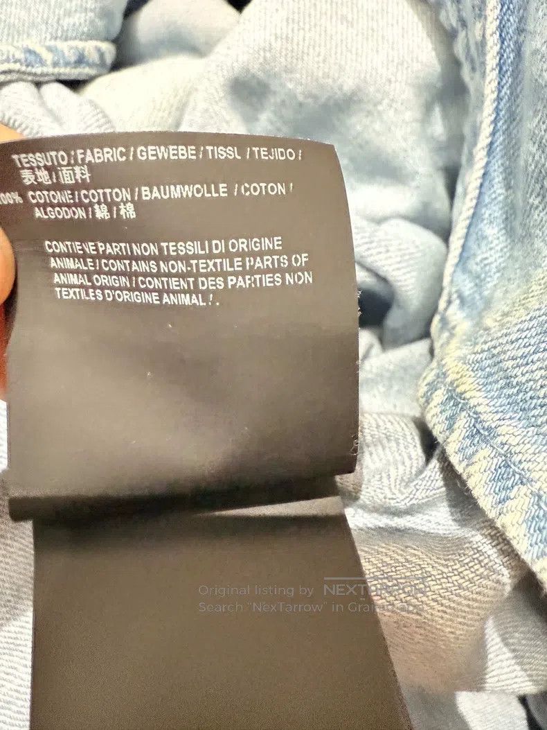 Balenciaga Balenciaga size 39 Wash Denim Patchwork Shirt Size US M / EU 48-50 / 2 - 5 Thumbnail