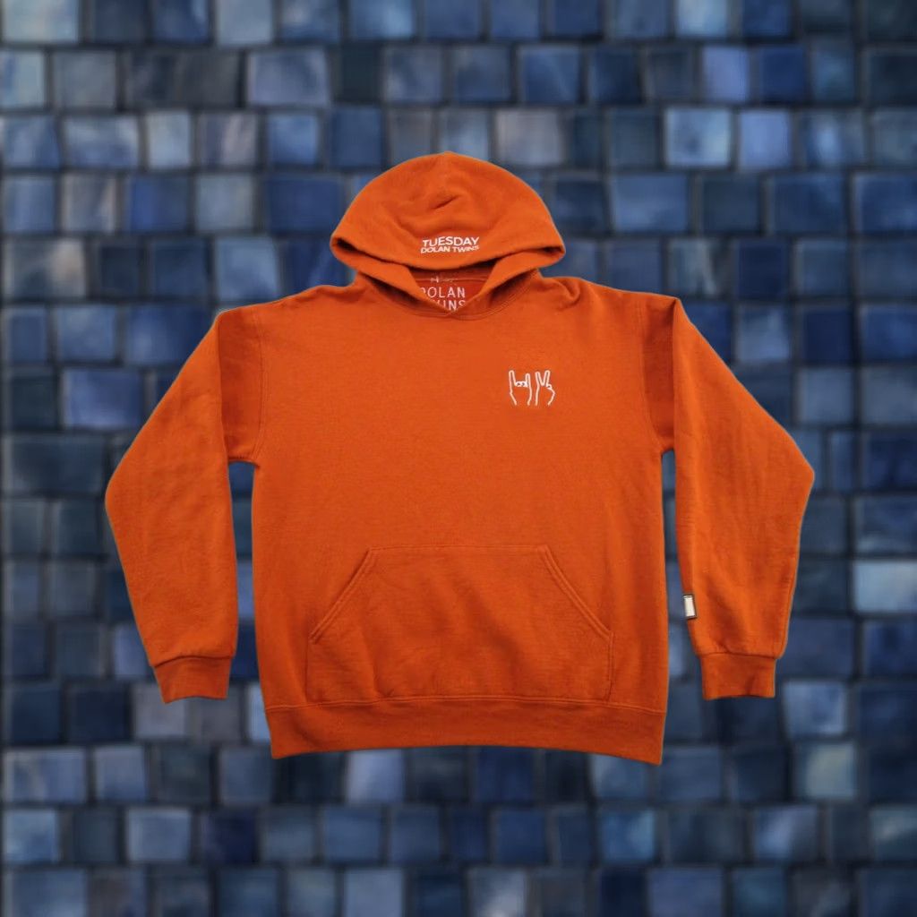 Twins Dolan Hoodie Pullover Graphic Orange M Dolan Official Merch Size US M / EU 48-50 / 2 - 1 Thumbnail