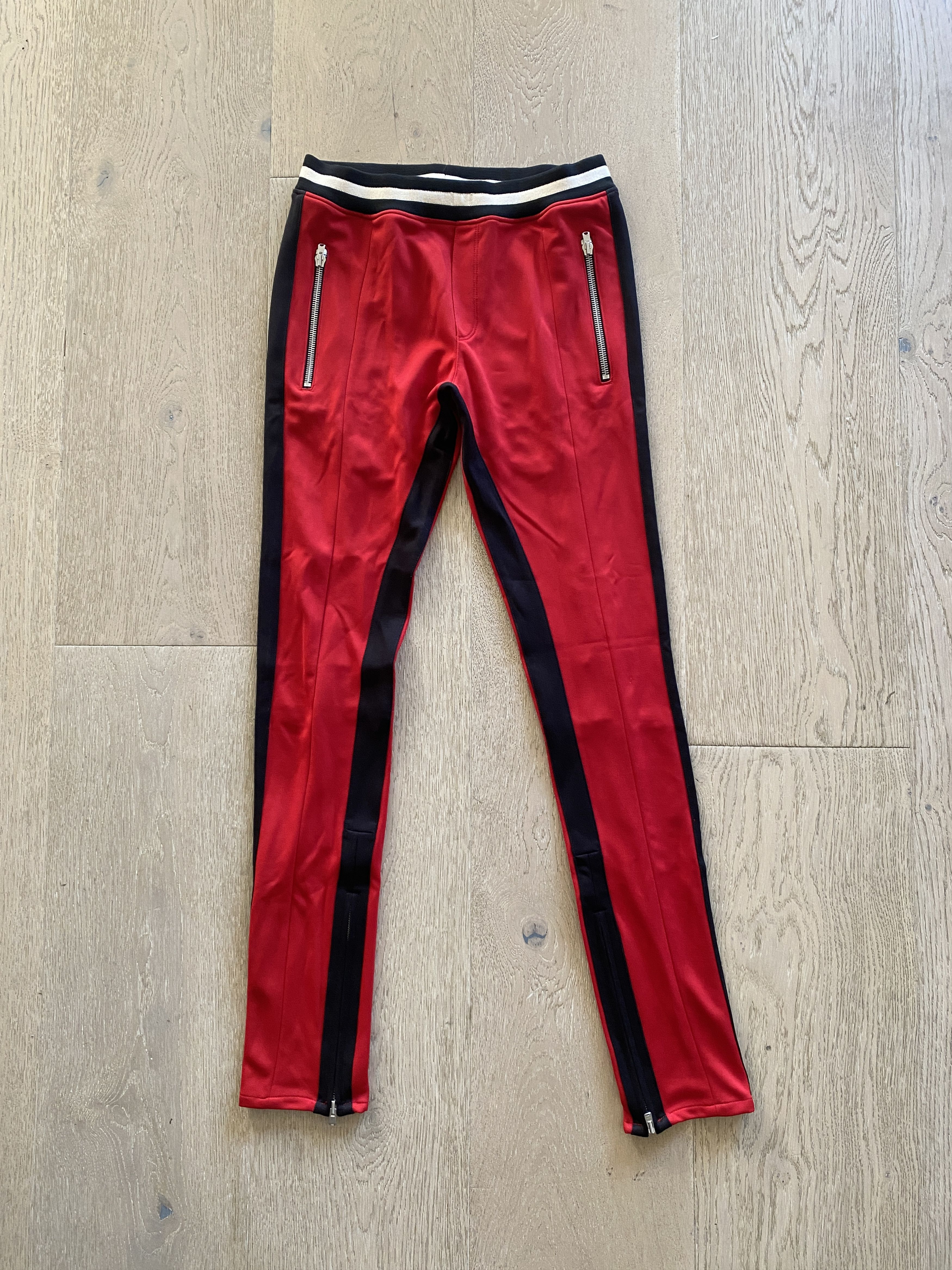 image of Fear Of God Track Pants Stripe Sweat Motocross Red Large Fog in Red/Black, Men's (Size 32)