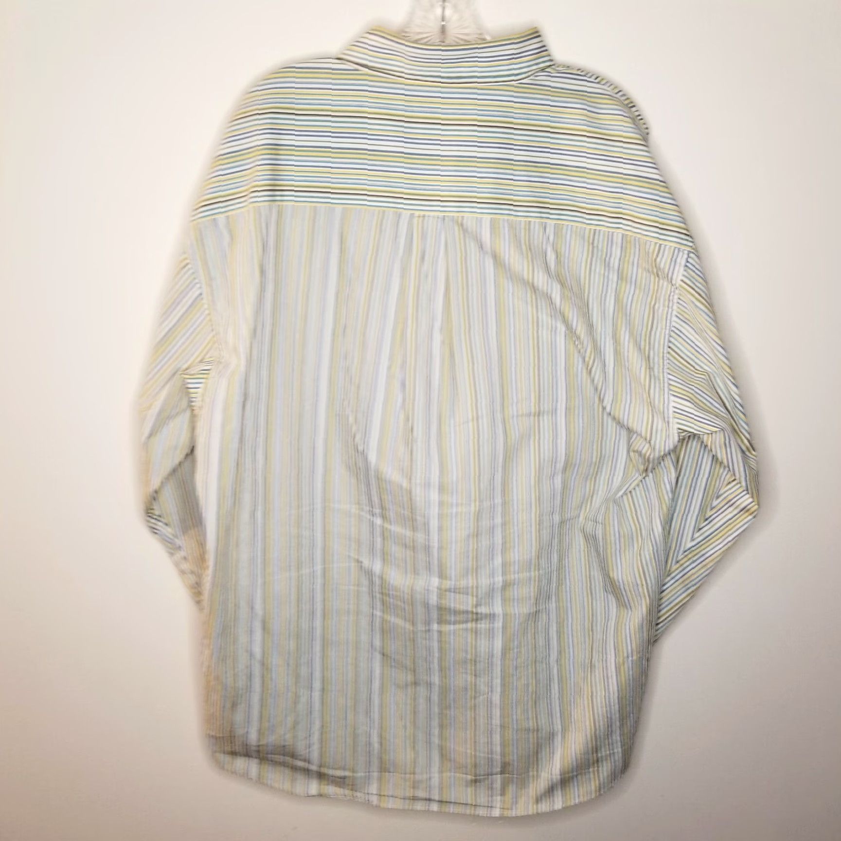 Express BROOKLYN XPRESS Shirt Mens 2XL Yellow Floral Striped Long Sleeve Button-Up Size US XXL / EU 58 / 5 - 4 Thumbnail