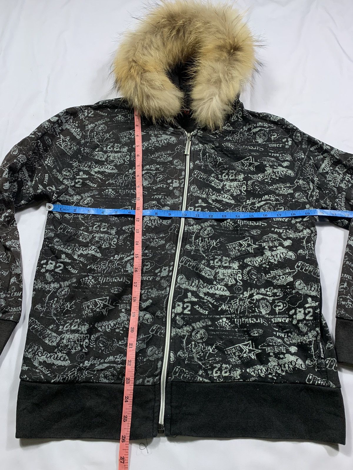If Six Was Nine × In The Attic × Japanese Brand Crazy Faded Black Bad Boy fur hoodie Gothic punk Size US L / EU 52-54 / 3 - 6 Thumbnail