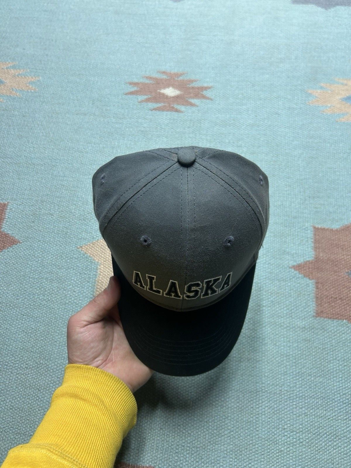 Vintage Alaska strap hat Denali national park black gray spell out Size ONE SIZE - 3 Thumbnail