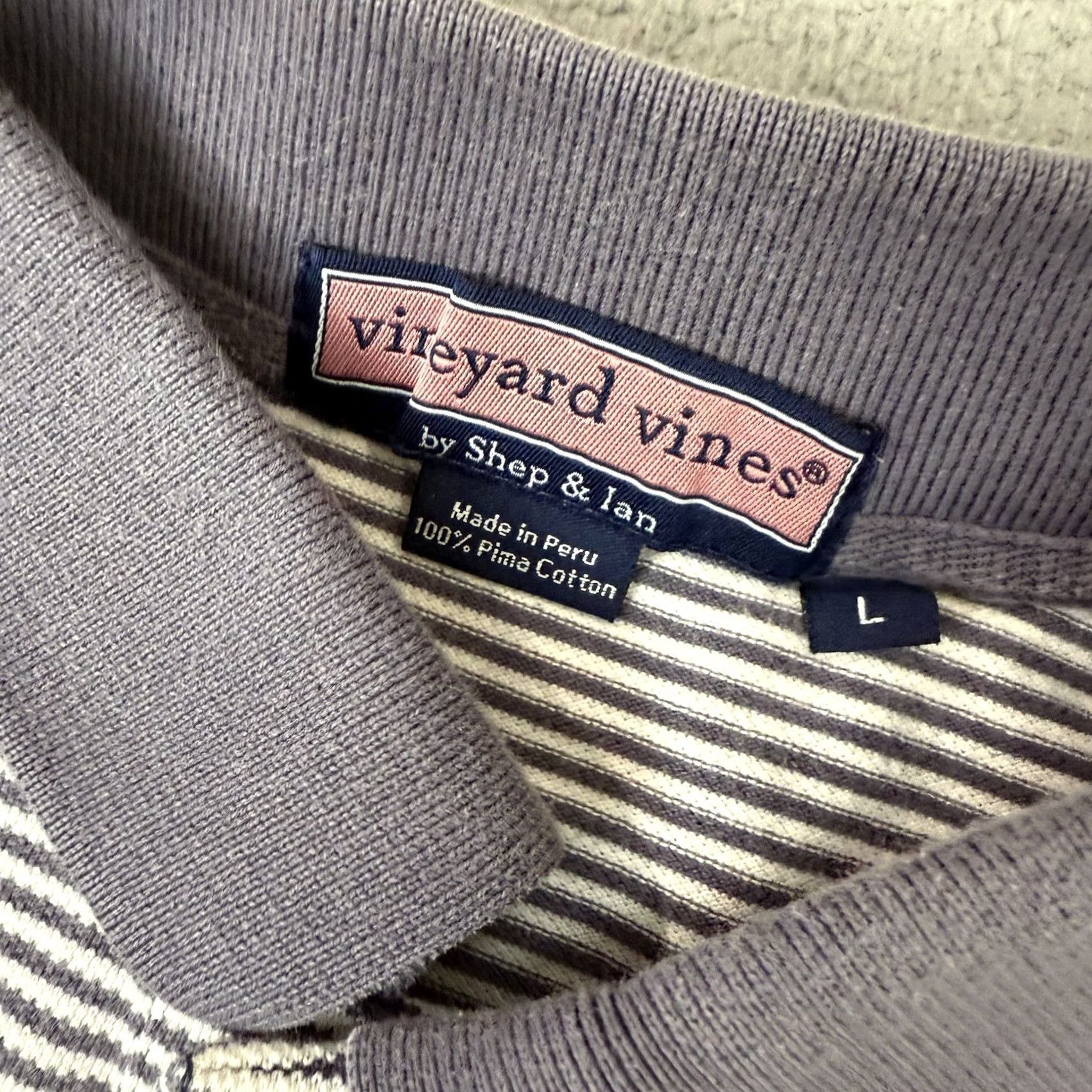 Vineyard Vines Vineyard Vines Polo Shirt Mens L Blue Striped Golf Casual Size US L / EU 52-54 / 3 - 4 Thumbnail