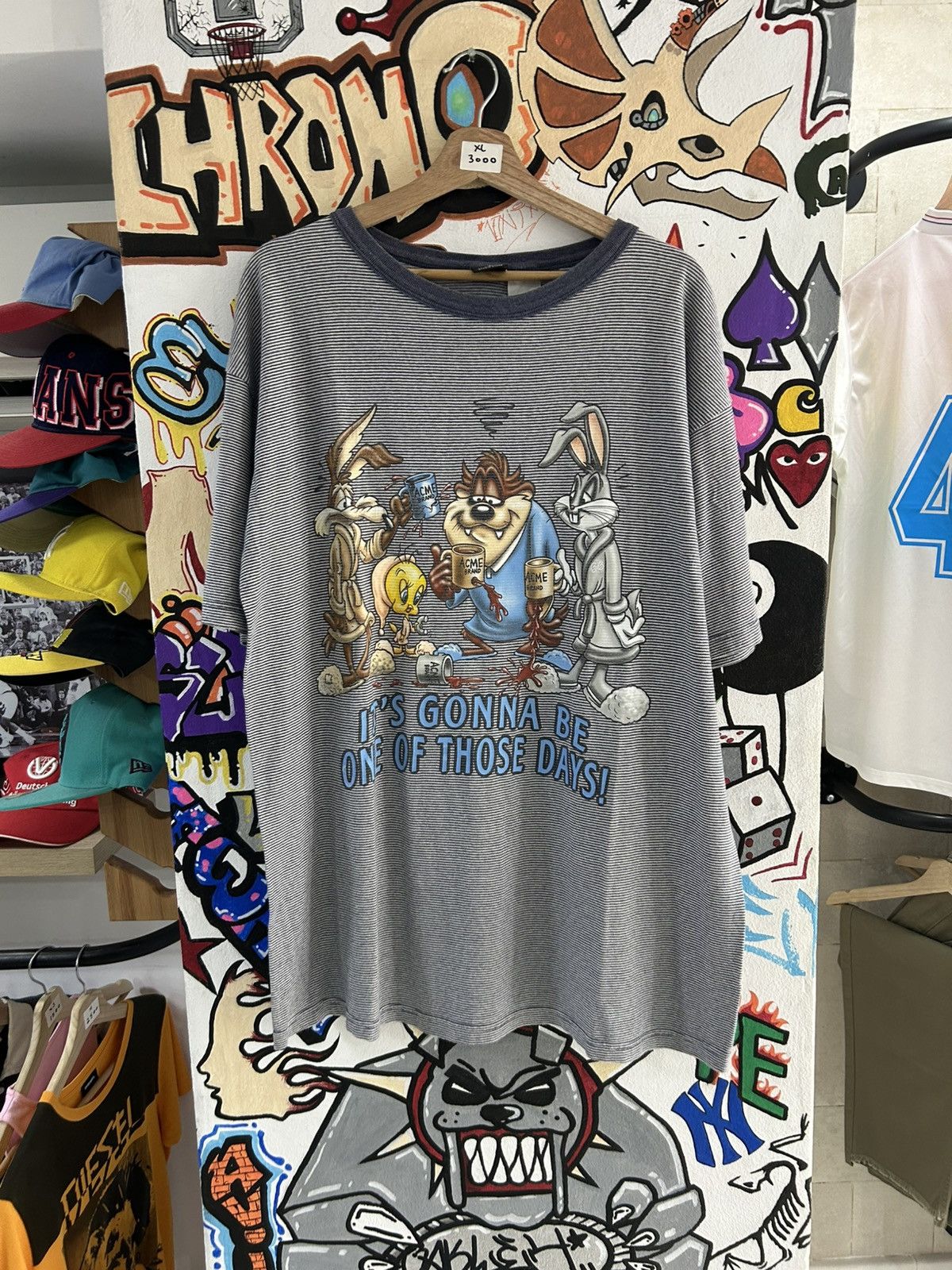 Vintage × Warner Bros 1998 Looney tunes Striped tee Size US XL / EU 56 / 4 - 1 Thumbnail