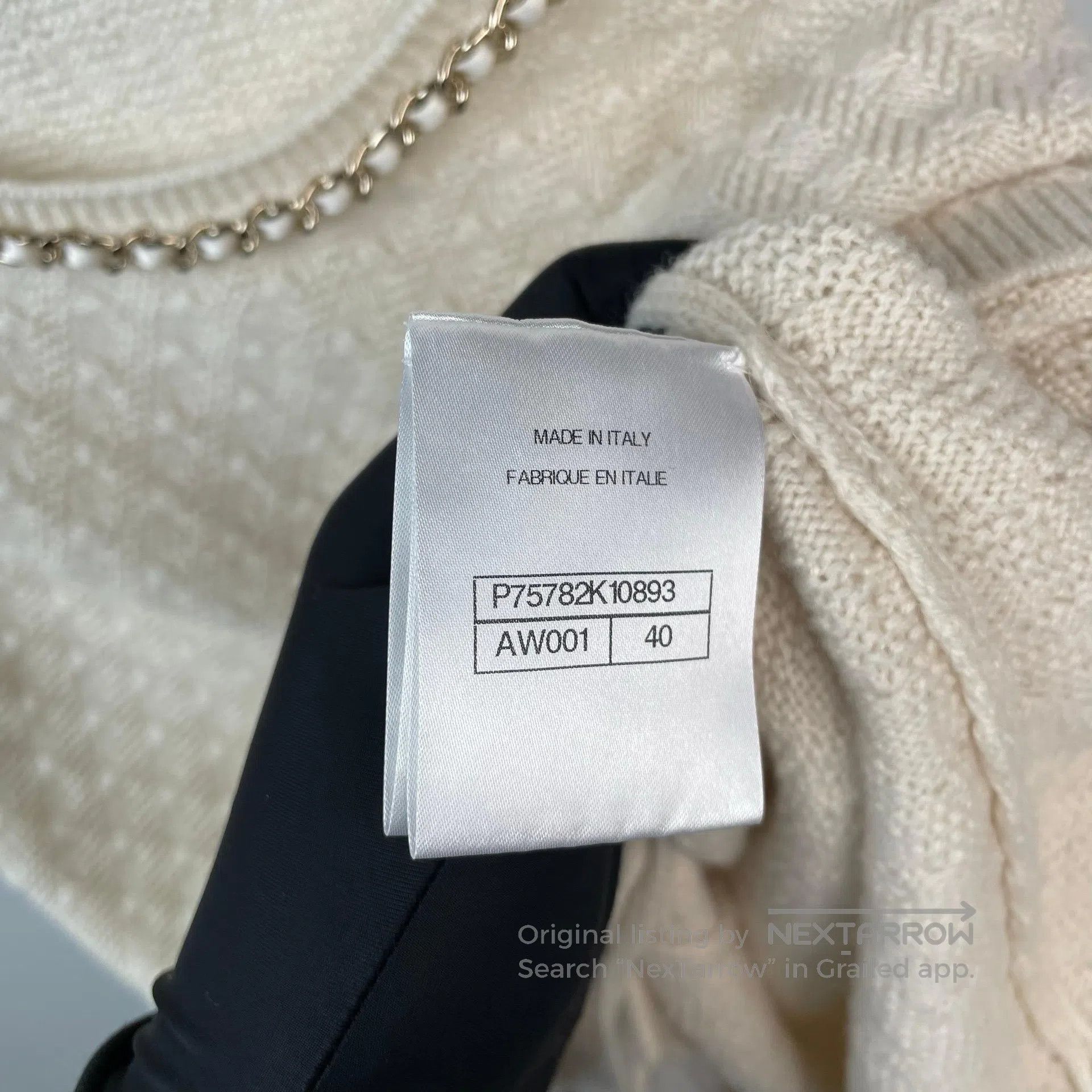 Chanel Chanel Beige Leather Strap Rolled Edge Two Pocket Sleevele Size S / US 4 / IT 40 - 5 Thumbnail